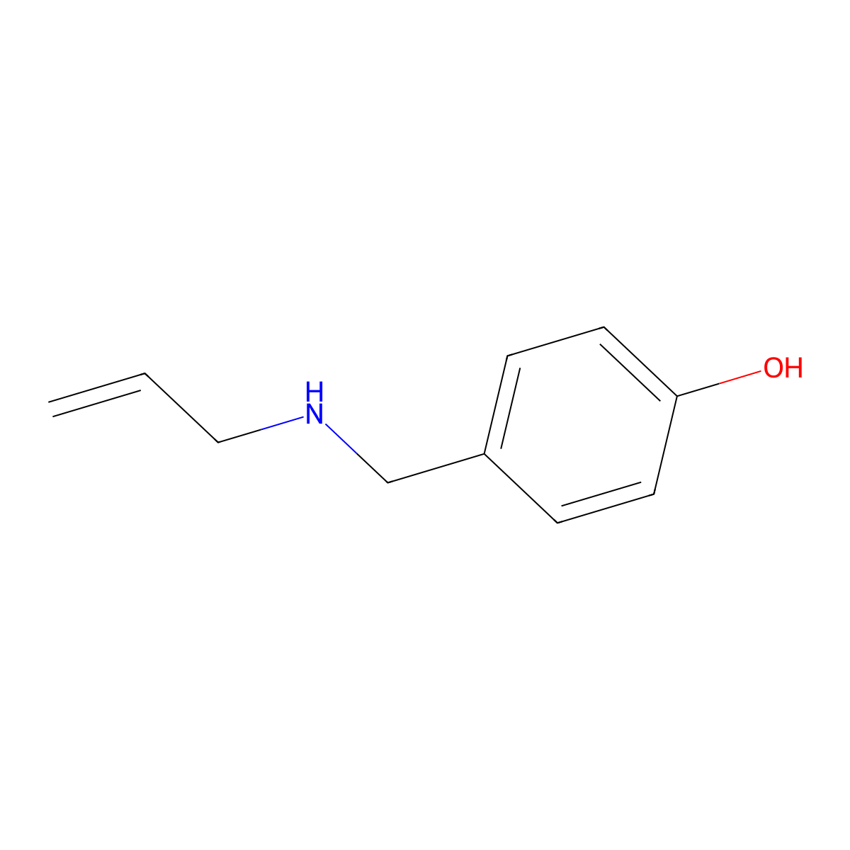 4-{[(Prop-2-en-1-yl)amino]methyl}phenol molecular structure, CAS 46125-32-0