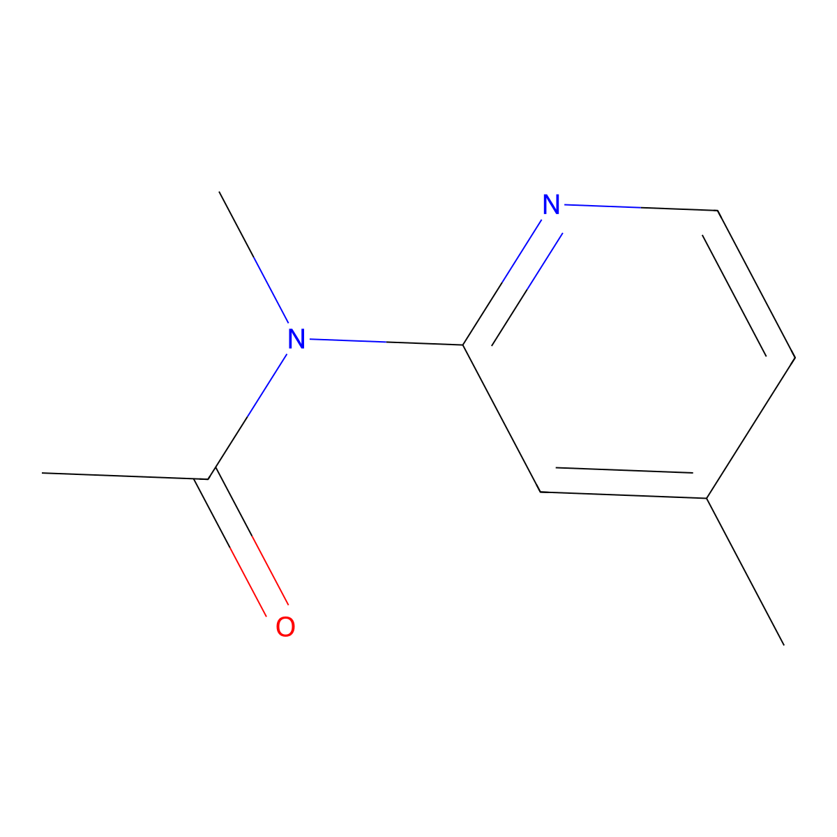 N-methyl-N-(4-methyl-2-pyridinyl)acetamide molecular structure, CAS 461386-37-8