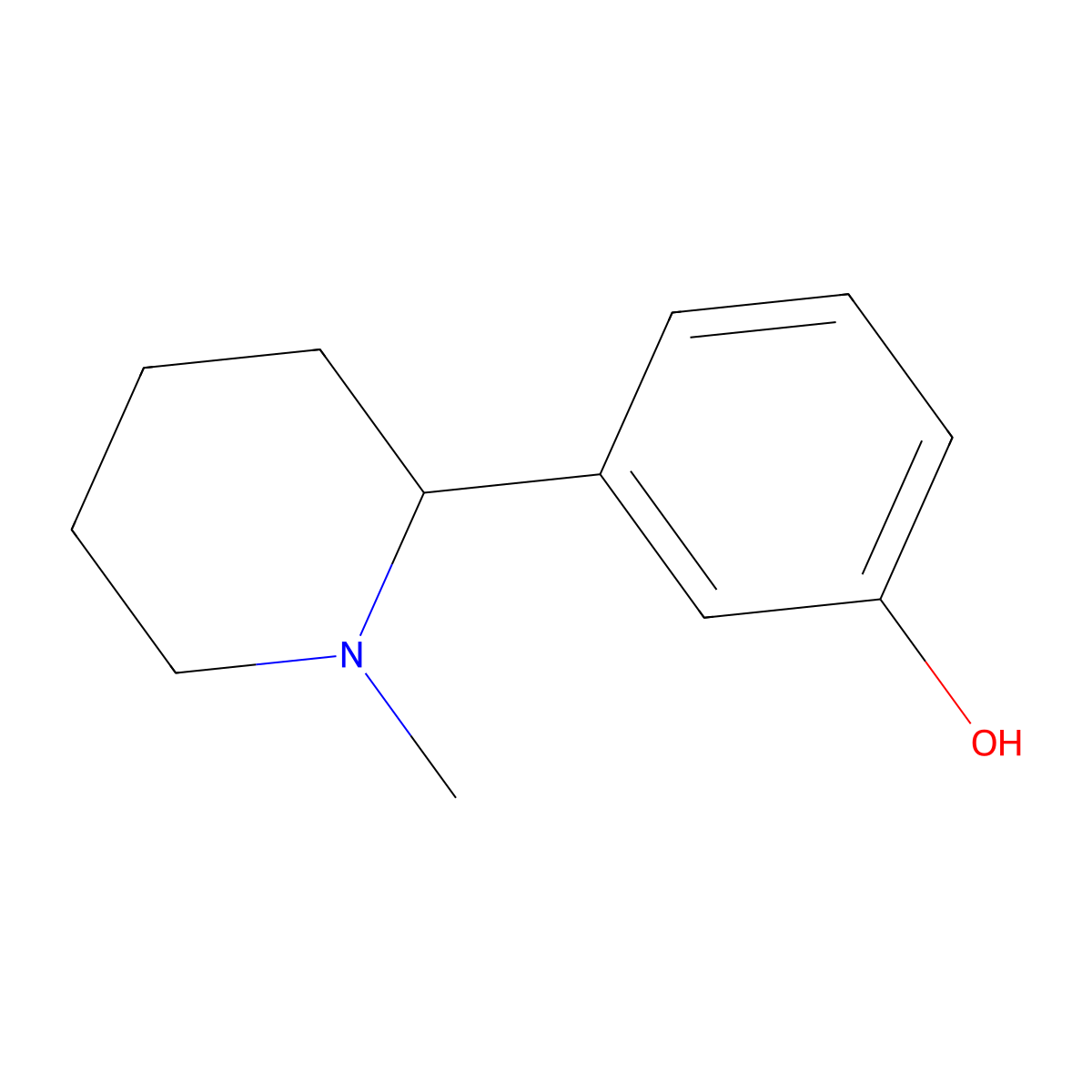 3-(1-Methyl-2-piperidinyl)phenol molecular structure, CAS 461389-54-8