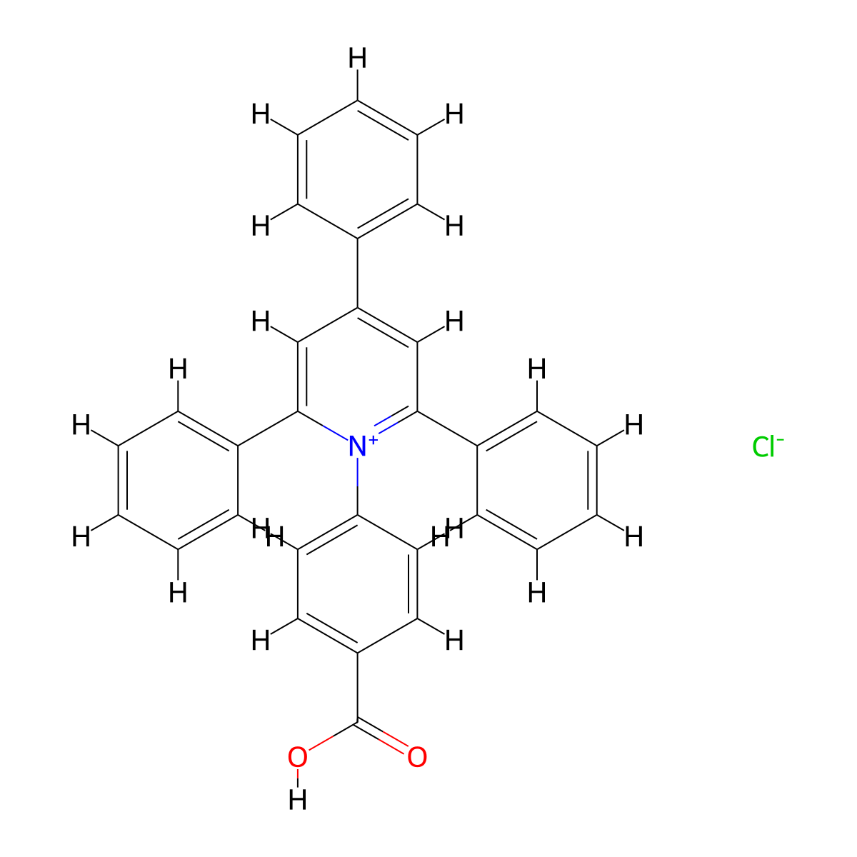 1-(4-Carboxyphenyl)-2,4,6-triphenylpyridinium chloride molecular structure, CAS 461392-84-7
