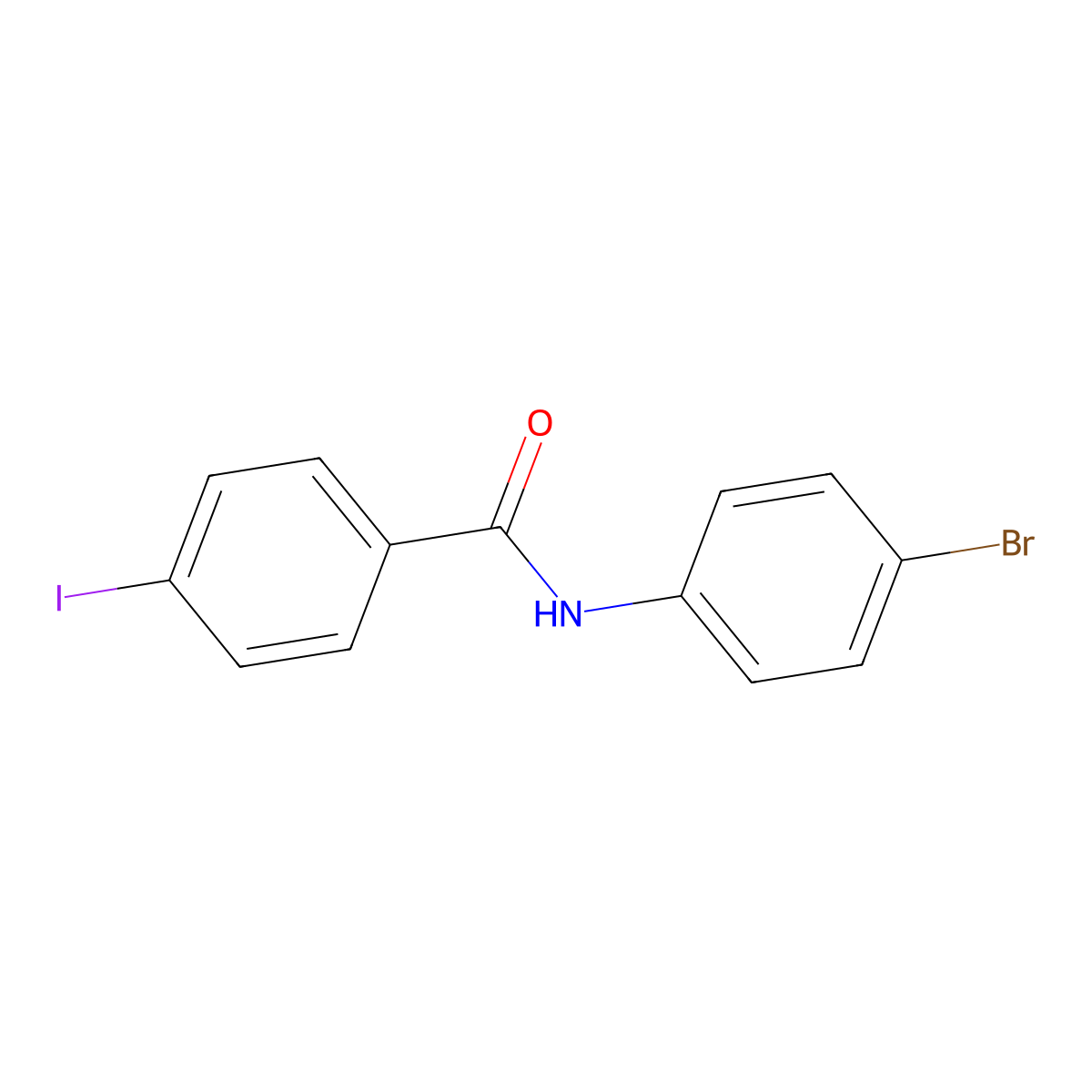 N-(4-bromophenyl)-4-iodobenzamide molecular structure, CAS 461393-84-0