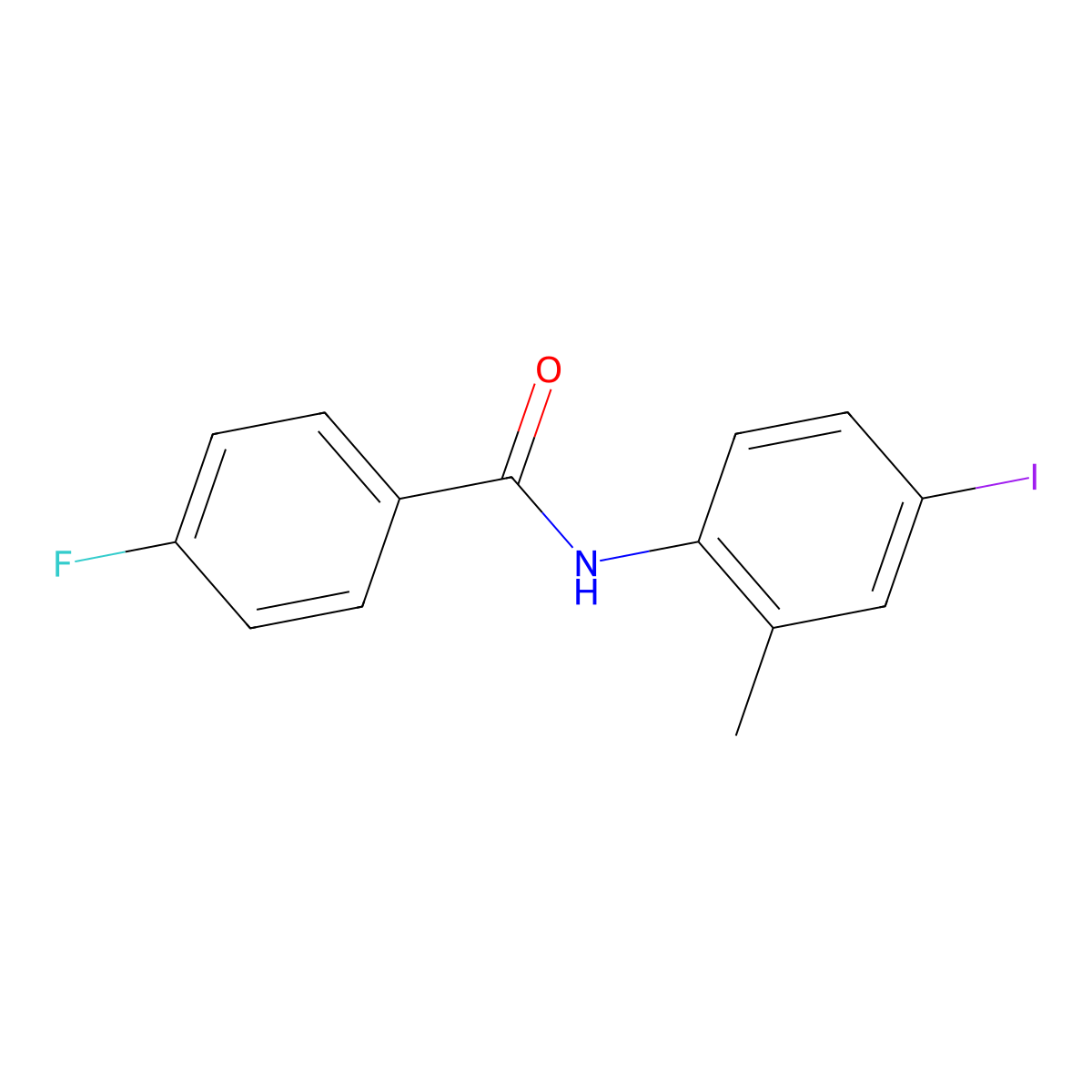 4-fluoro-N-(4-iodo-2-methylphenyl)benzamide molecular structure, CAS 461394-12-7