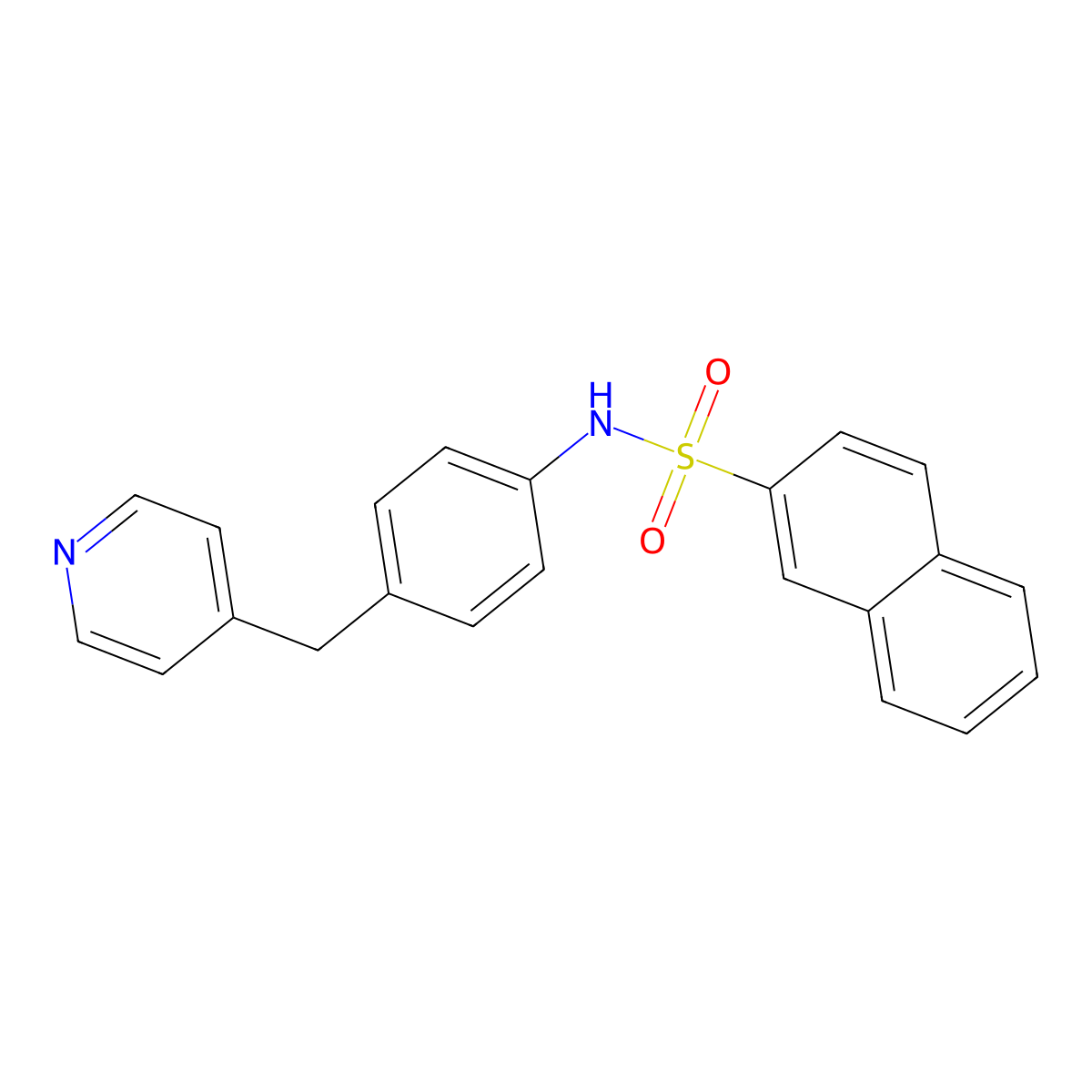 N-[4-(pyridin-4-ylmethyl)phenyl]naphthalene-2-sulfonamide molecular structure, CAS 461394-71-8