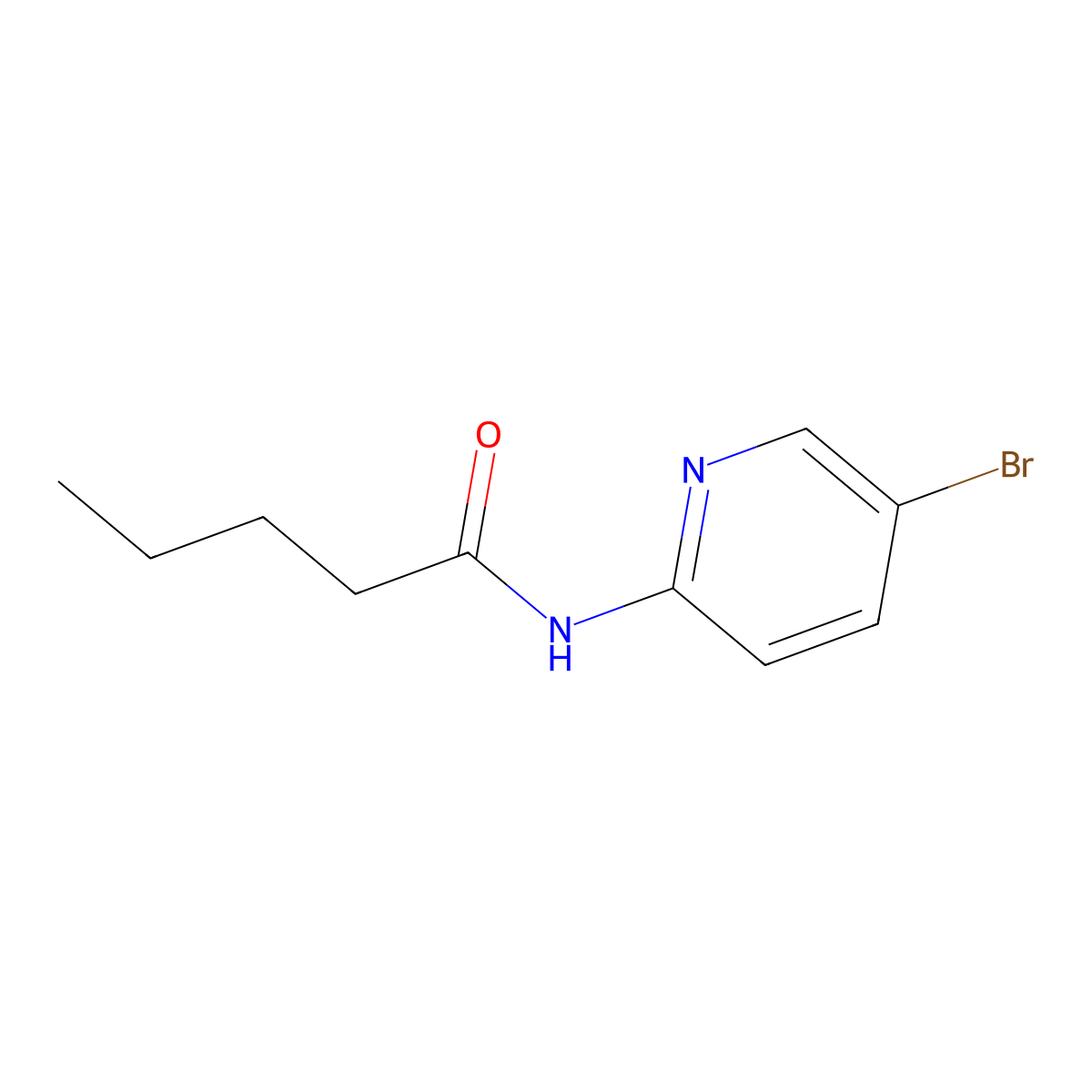 N-(5-bromo-2-pyridinyl)pentanamide molecular structure, CAS 461395-30-2