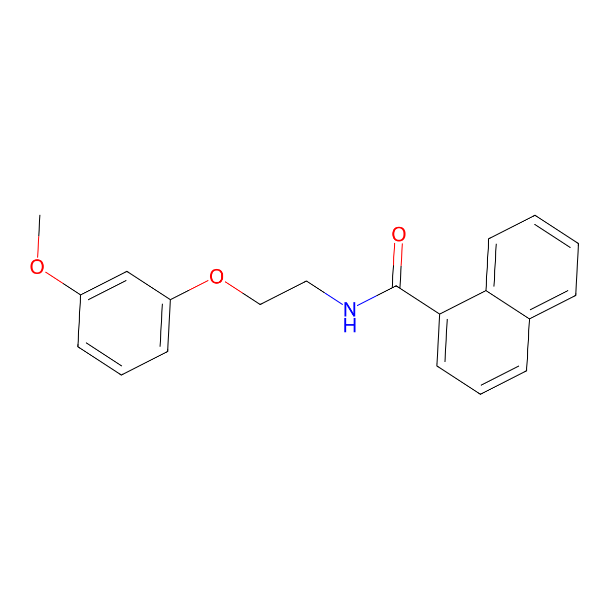 N-[2-(3-methoxyphenoxy)ethyl]naphthalene-1-carboxamide molecular structure, CAS 461395-57-3