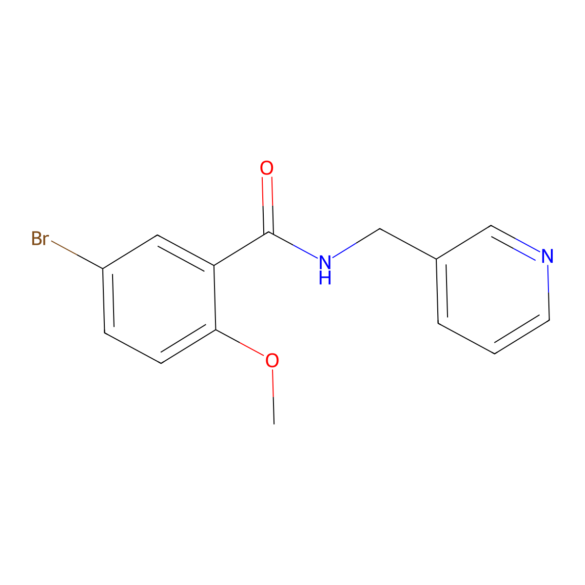 5-bromo-2-methoxy-N-(3-pyridinylmethyl)benzamide molecular structure, CAS 461395-69-7