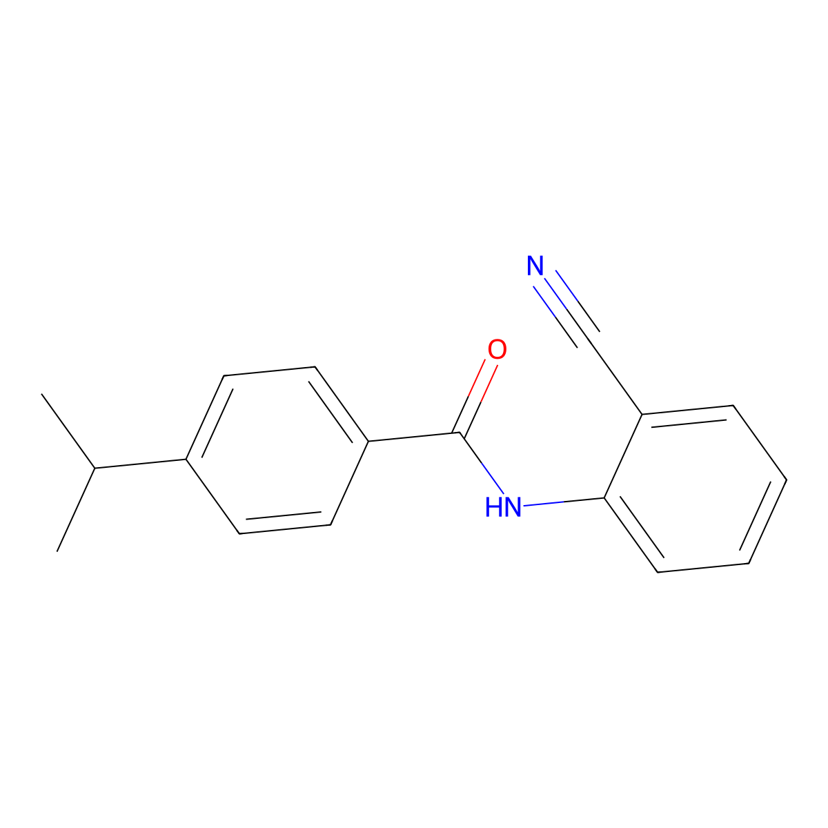 N-(2-cyanophenyl)-4-propan-2-ylbenzamide molecular structure, CAS 461397-98-8
