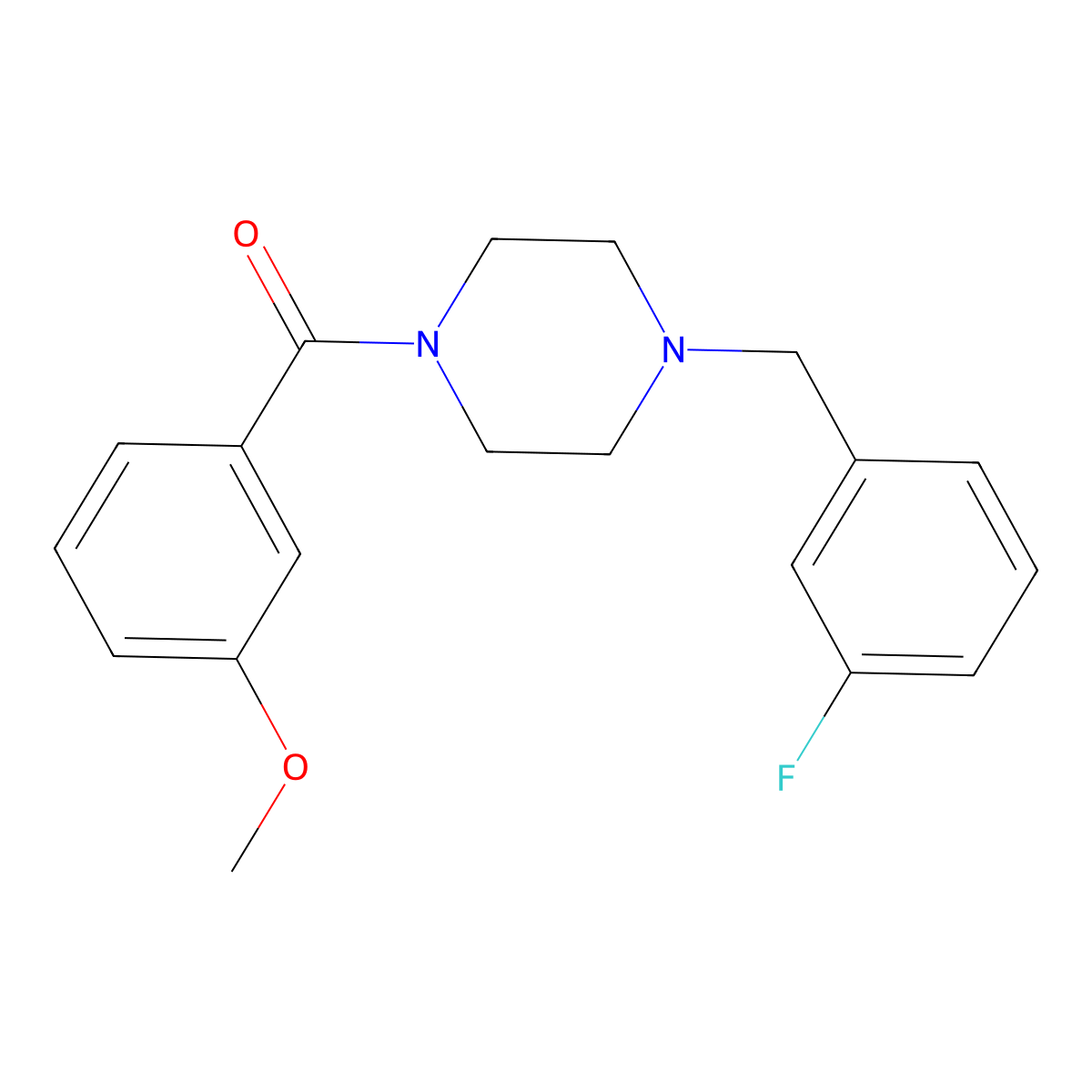 [4-[(3-Fluorophenyl)methyl]piperazin-1-yl]-(3-methoxyphenyl)methanone molecular structure, CAS 461398-00-5