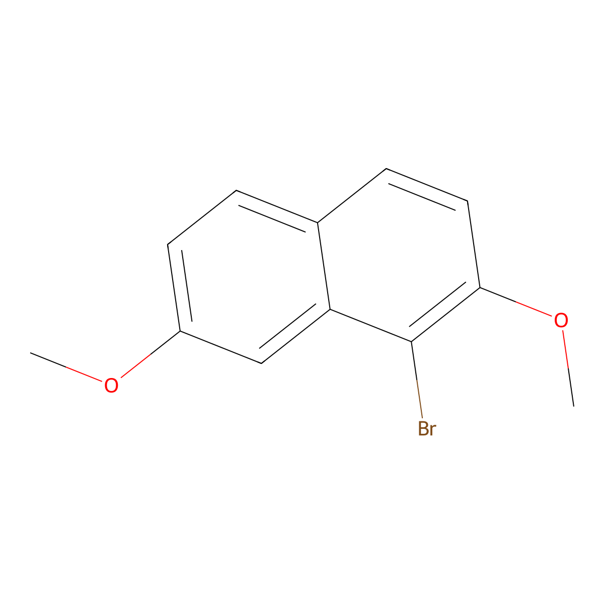 1-Bromo-2,7-dimethoxynaphthalene molecular structure, CAS 4614-11-3