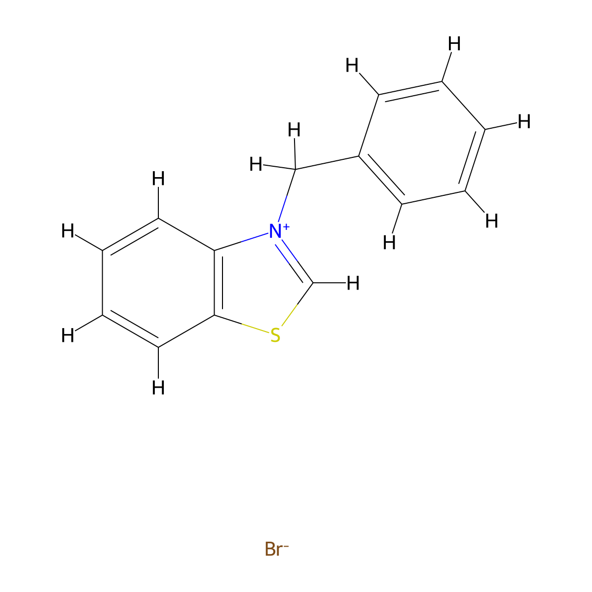 3-Benzylbenzothiazolium molecular structure, CAS 4614-22-6