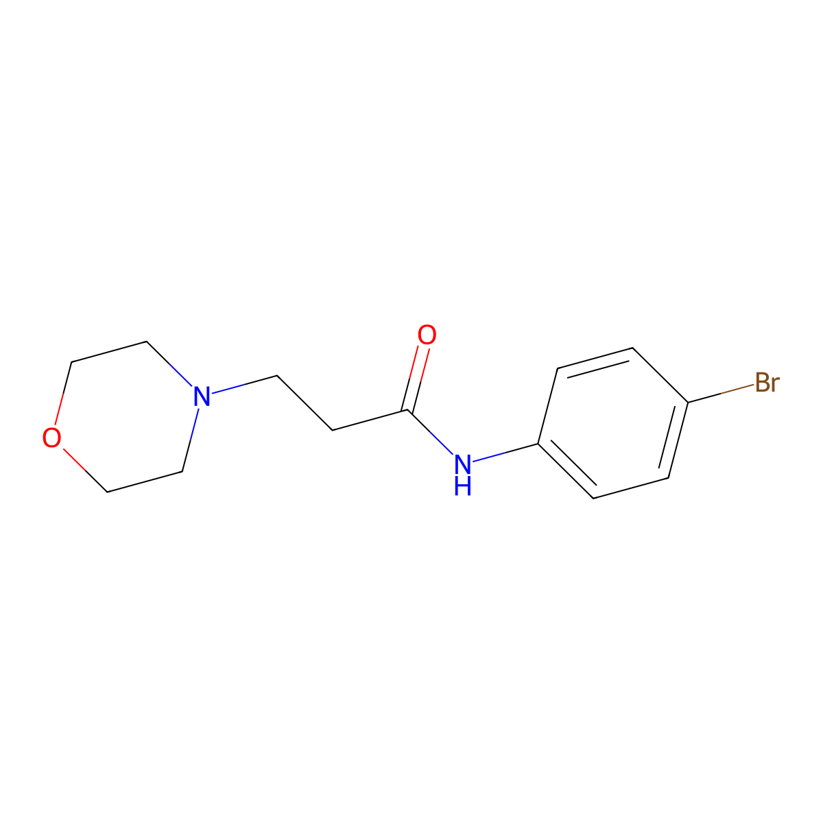 N-(4-bromophenyl)-3-(4-morpholinyl)propanamide molecular structure, CAS 461400-41-9