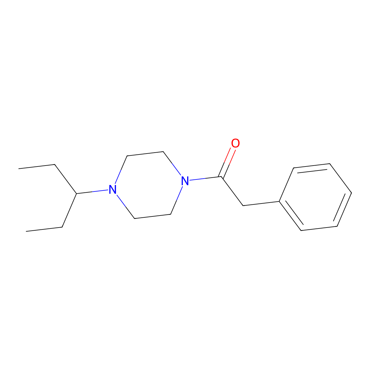 1-(4-Pentan-3-ylpiperazin-1-yl)-2-phenylethanone molecular structure, CAS 461400-69-1