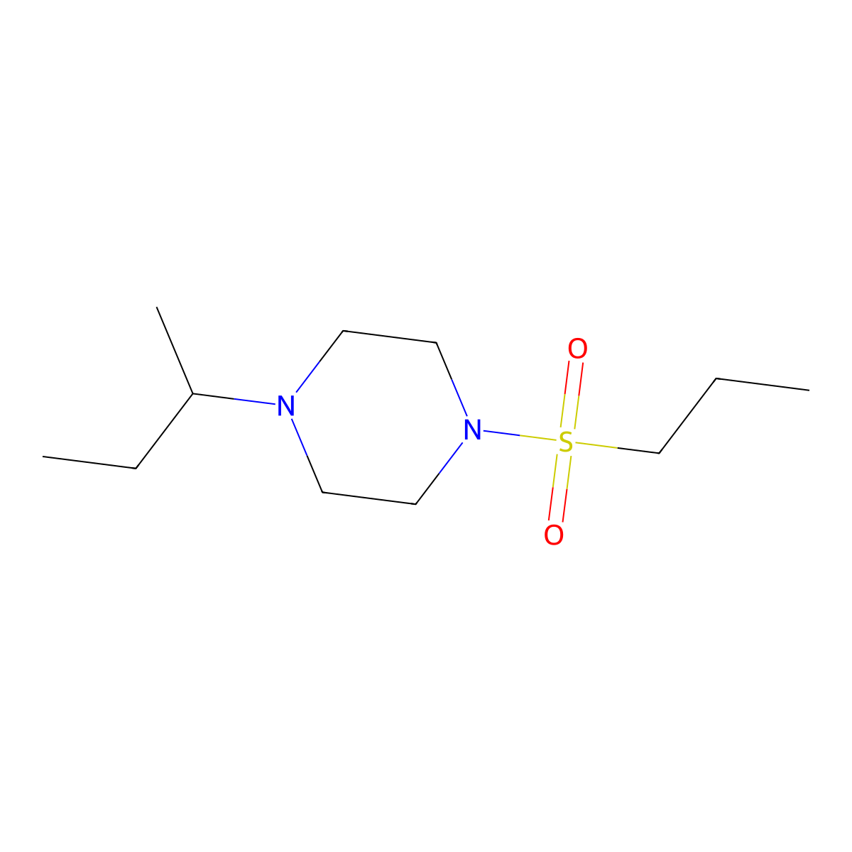 1-(Butan-2-yl)-4-(propylsulfonyl)piperazine molecular structure, CAS 461403-32-7