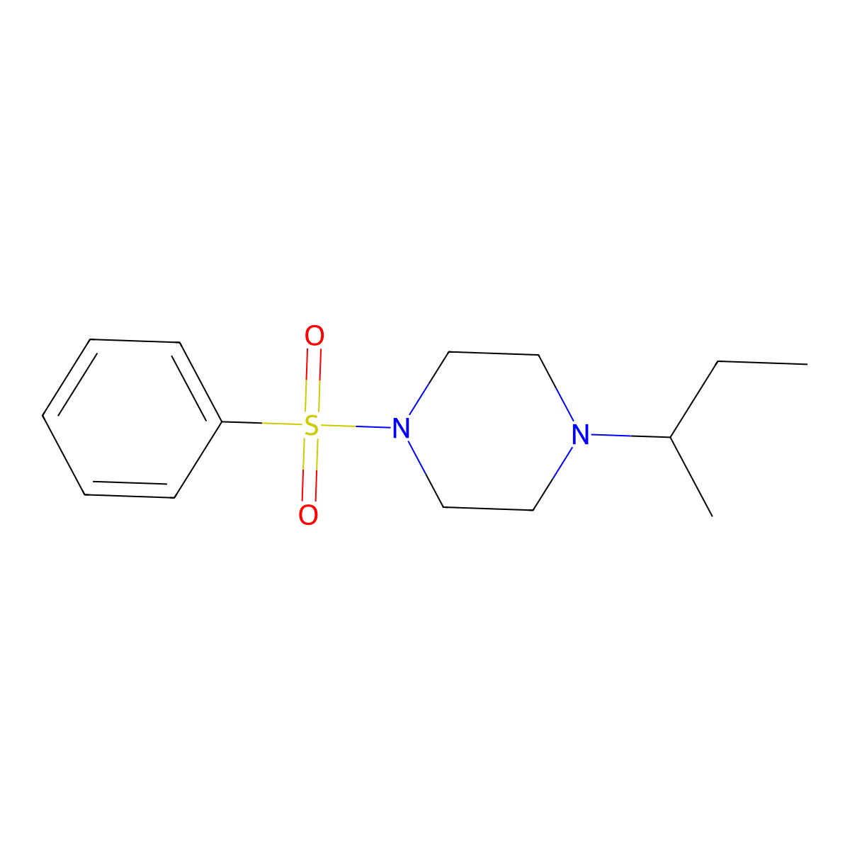 1-(Butan-2-yl)-4-(phenylsulfonyl)piperazine molecular structure, CAS 461407-38-5