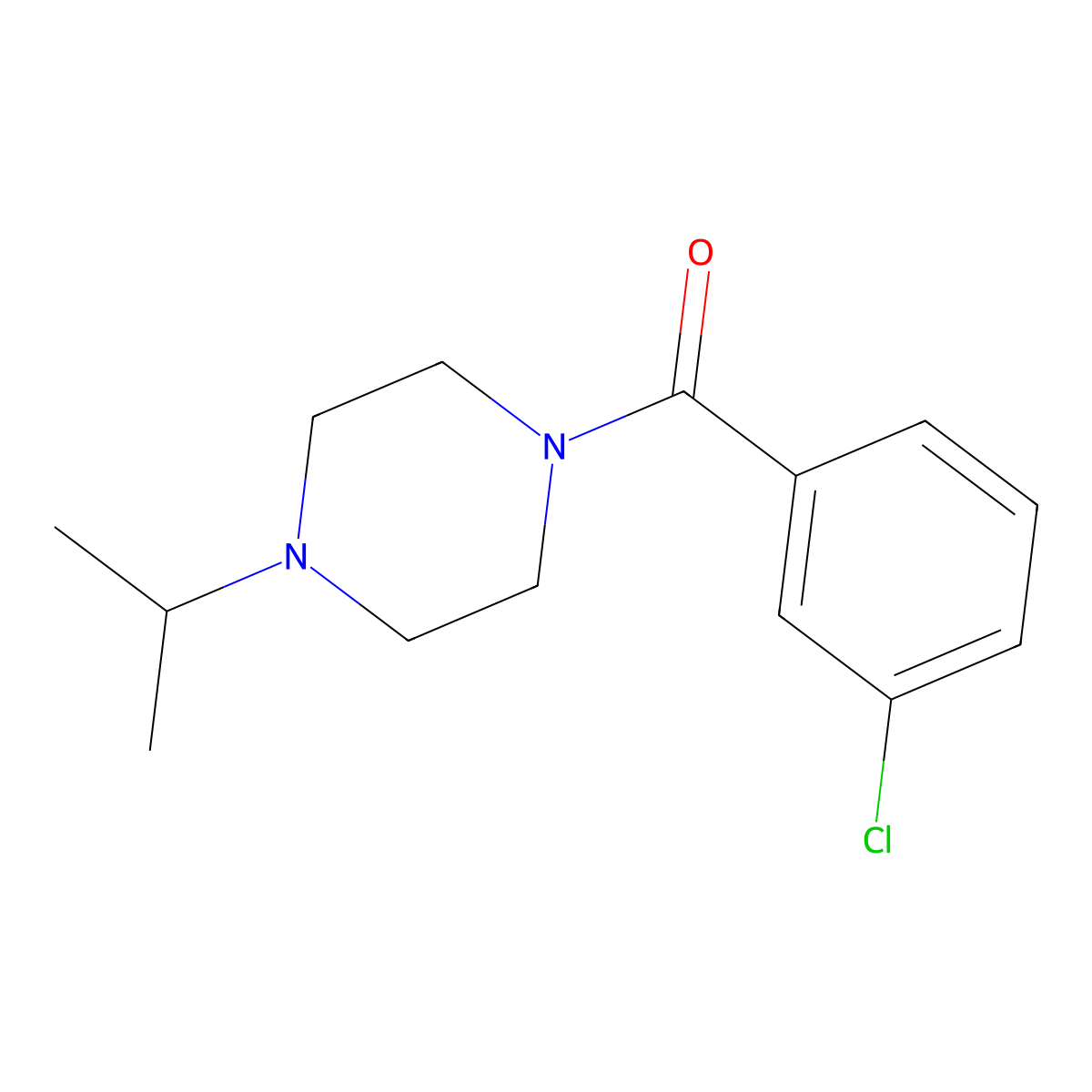 1-(3-Chlorobenzoyl)-4-isopropylpiperazine molecular structure, CAS 461409-47-2