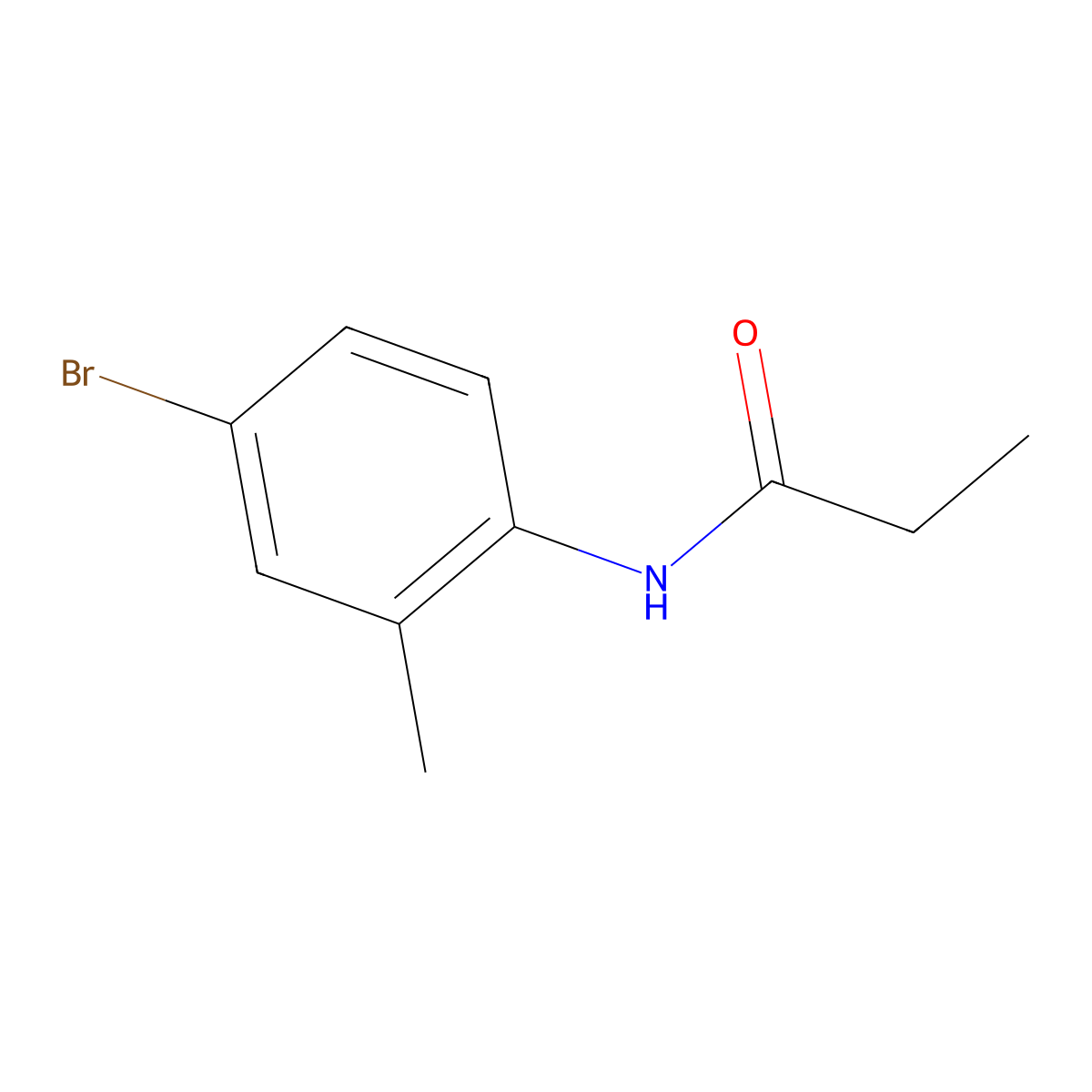 N-(4-bromo-2-methylphenyl)propanamide molecular structure, CAS 461413-87-6