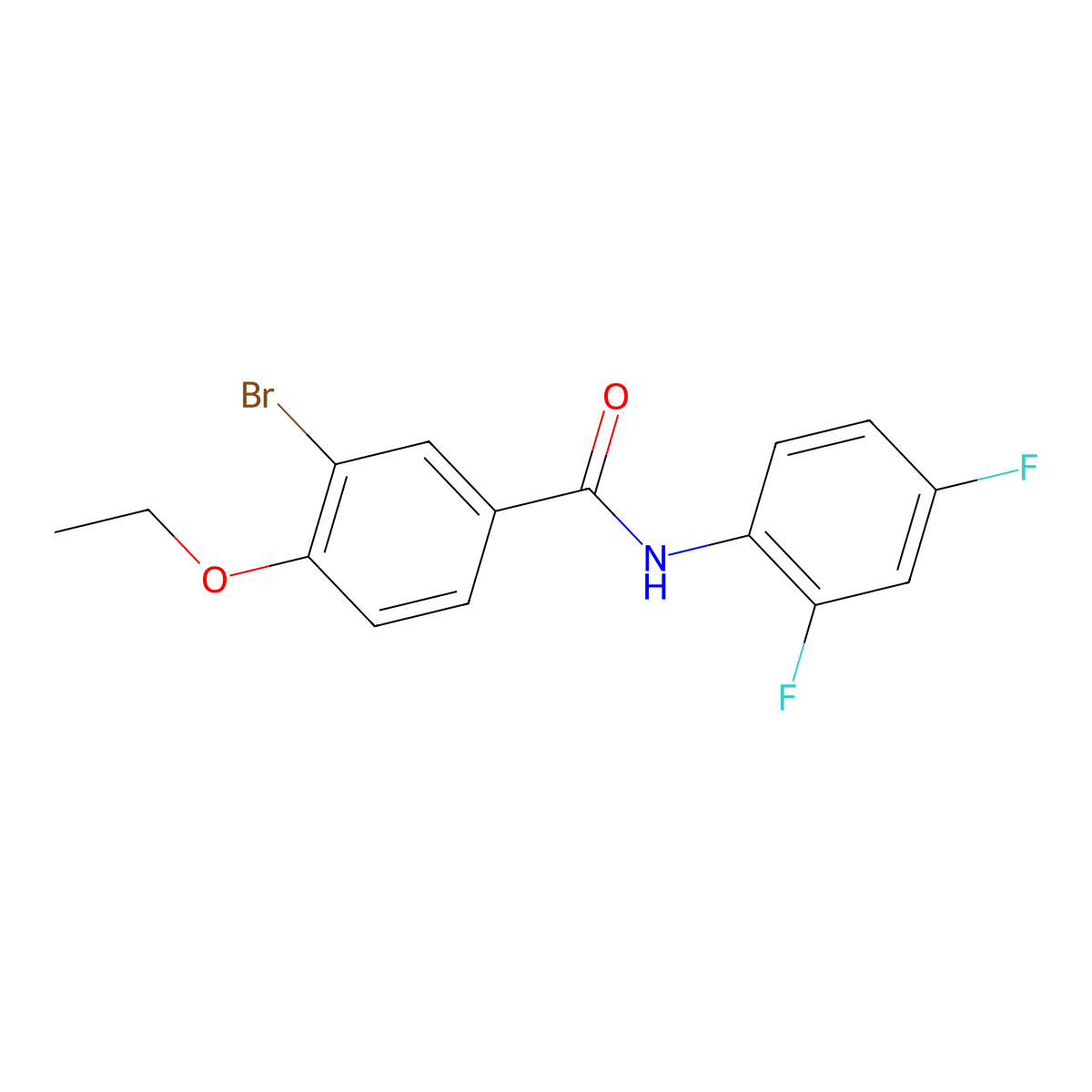 3-bromo-N-(2,4-difluorophenyl)-4-ethoxybenzamide molecular structure, CAS 461414-20-0