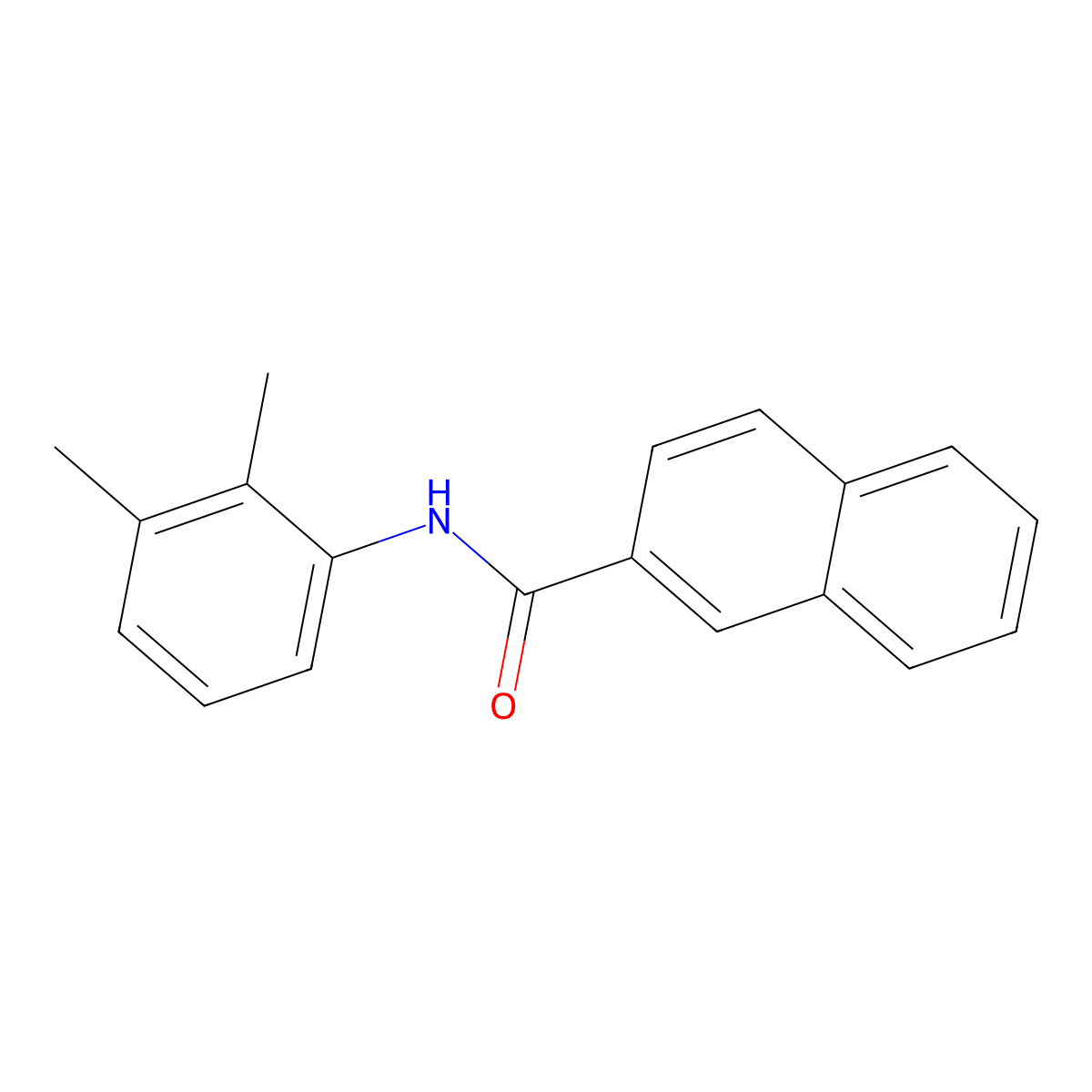 N-(2,3-dimethylphenyl)naphthalene-2-carboxamide molecular structure, CAS 461415-43-0