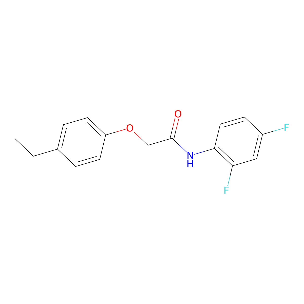 N-(2,4-difluorophenyl)-2-(4-ethylphenoxy)acetamide molecular structure, CAS 461415-53-2