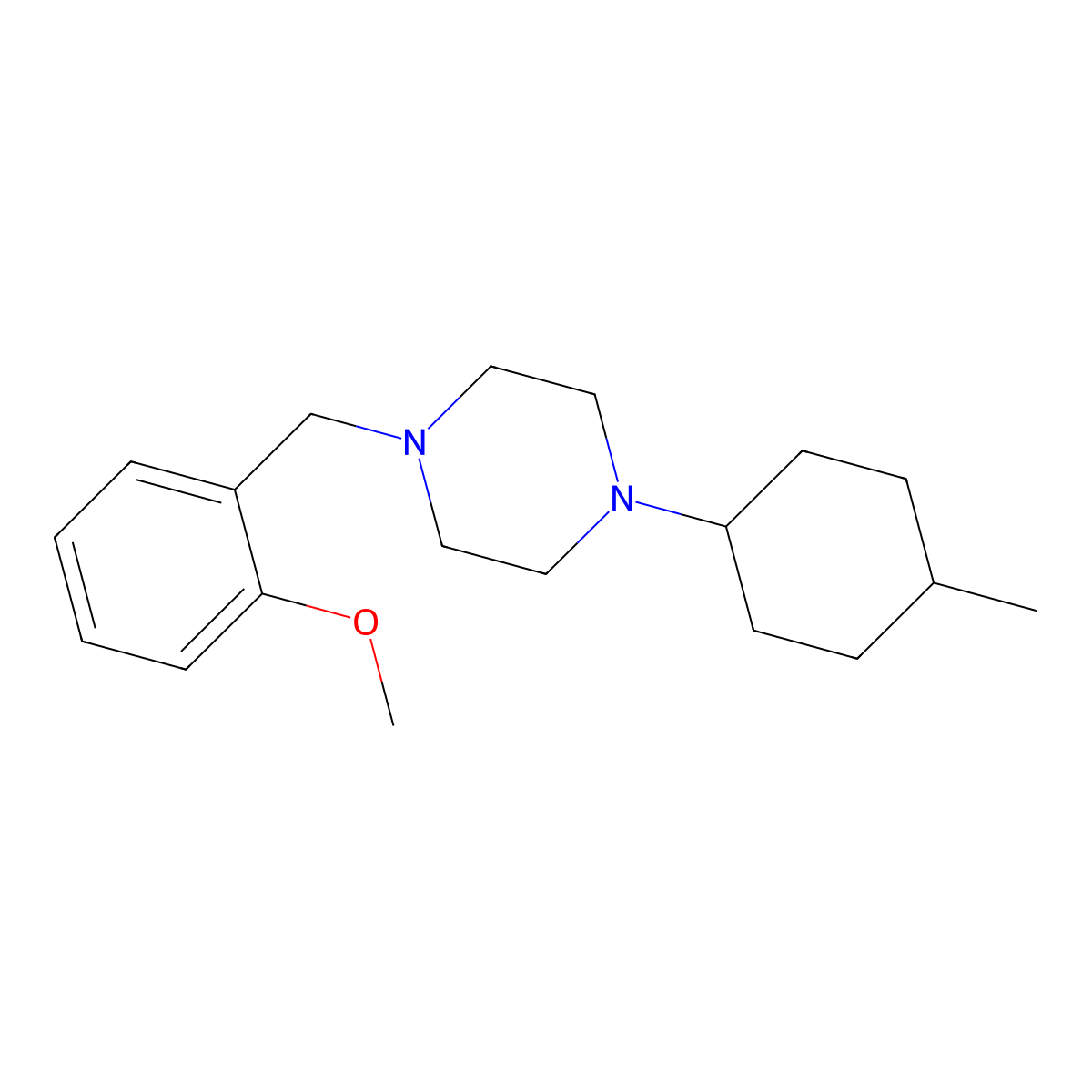 1-[(2-Methoxyphenyl)methyl]-4-(4-methylcyclohexyl)piperazine molecular structure, CAS 461417-01-6