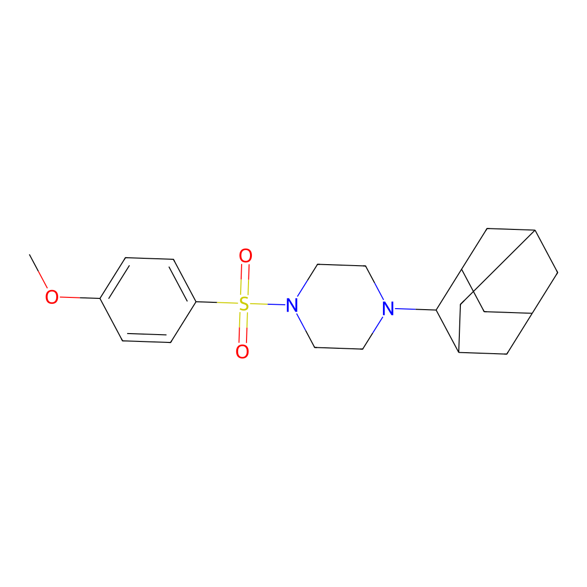 1-(2-Adamantyl)-4-(4-methoxyphenyl)sulfonylpiperazine molecular structure, CAS 461418-66-6