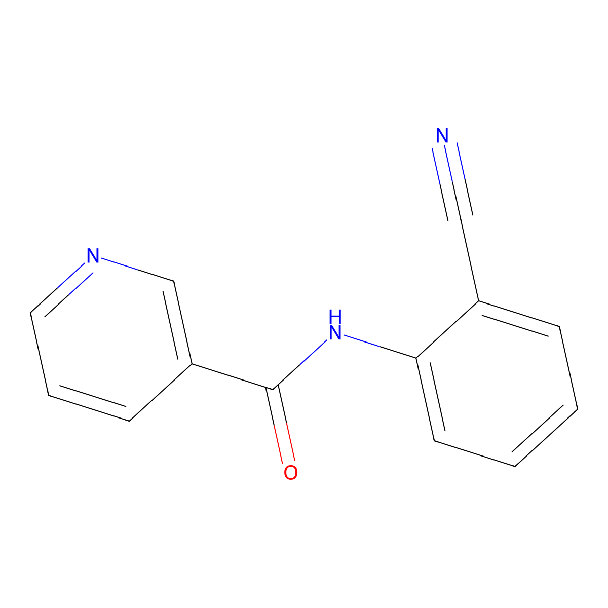 N-(2-cyanophenyl)pyridine-3-carboxamide molecular structure, CAS 461418-85-9