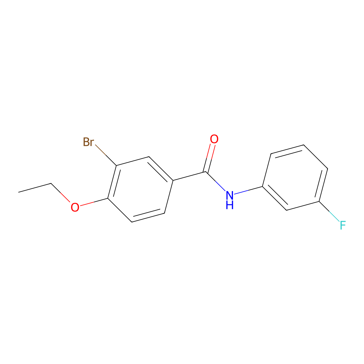 3-bromo-4-ethoxy-N-(3-fluorophenyl)benzamide molecular structure, CAS 461423-06-3
