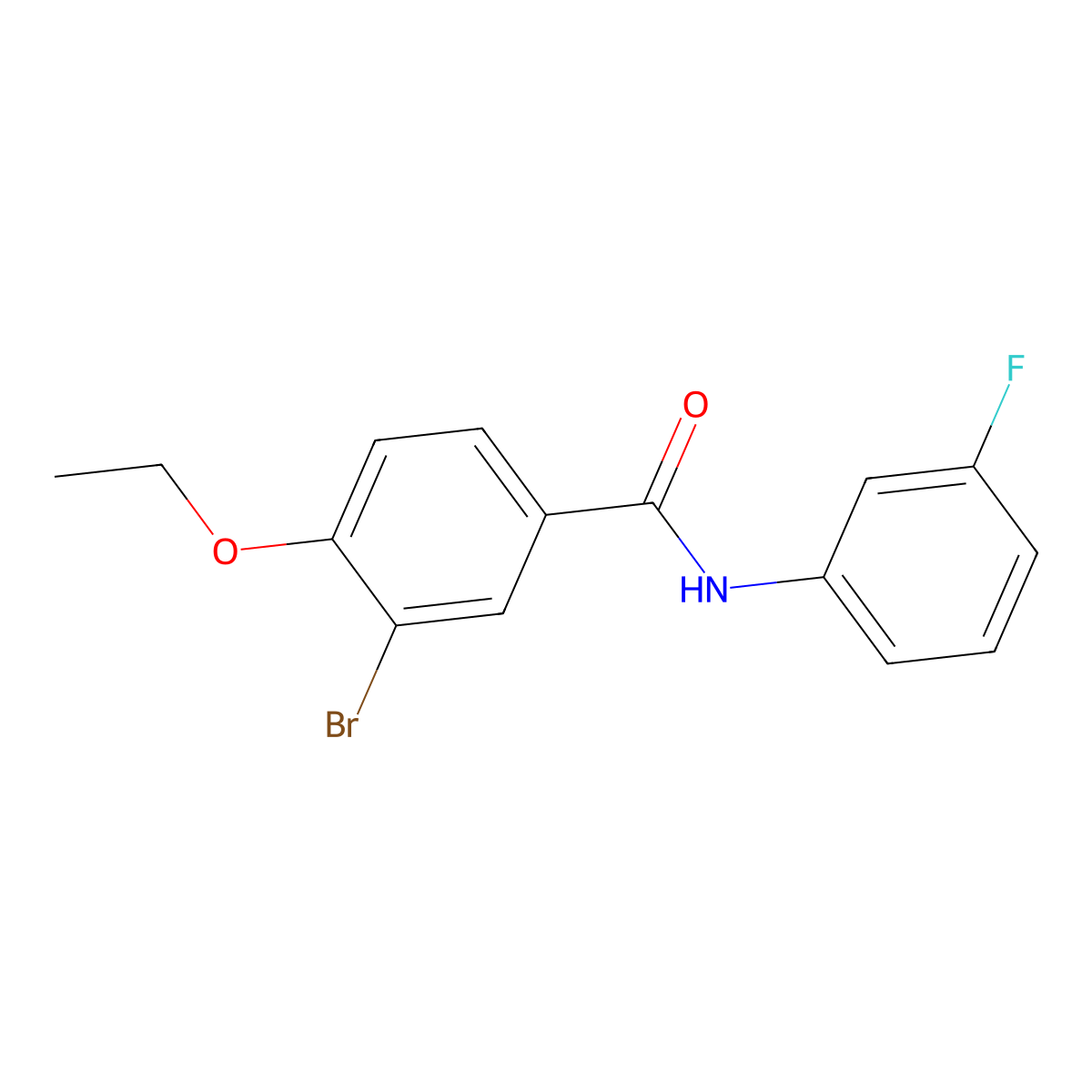 3-bromo-4-ethoxy-N-(3-fluorophenyl)benzamide molecular structure, CAS 461423-06-3