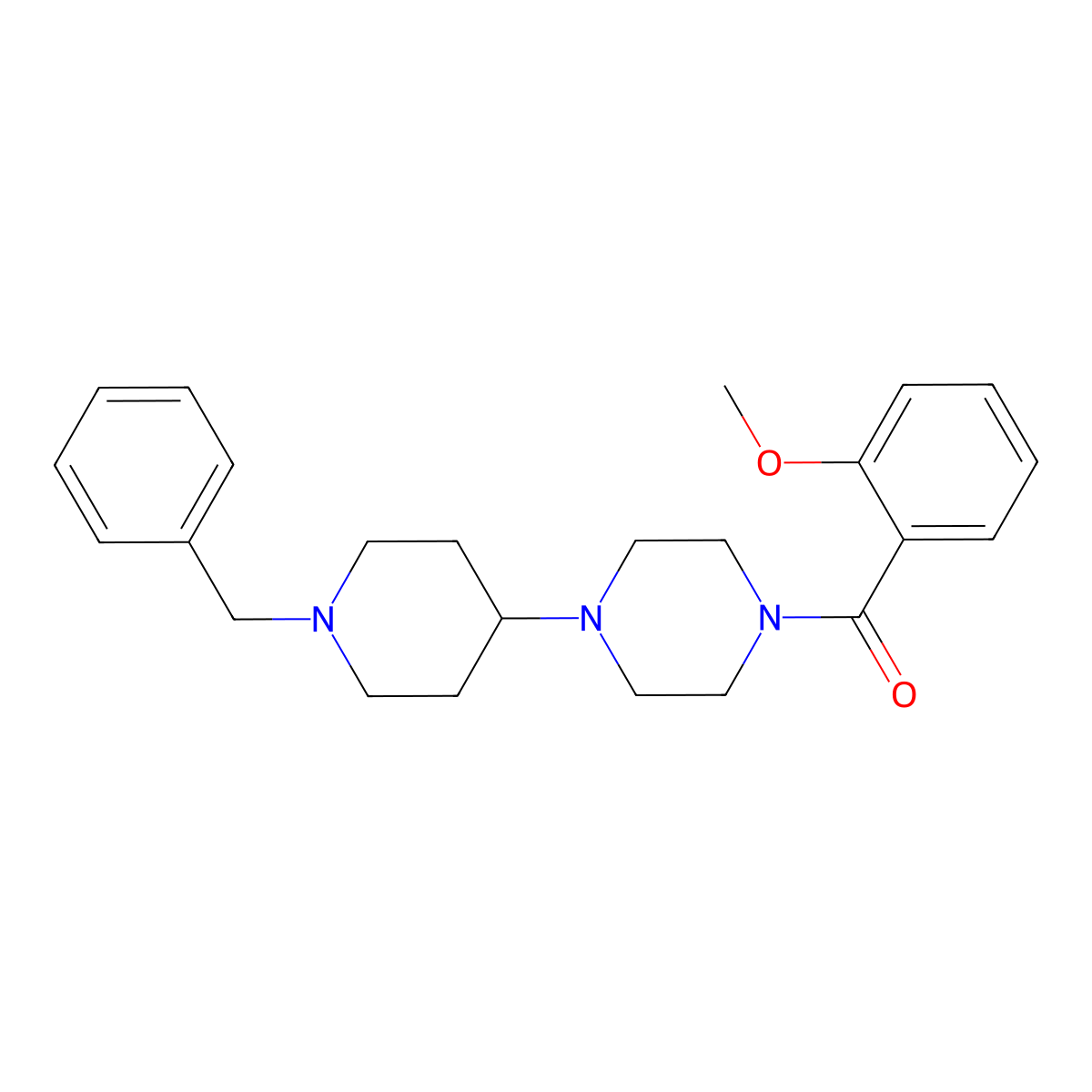 1-(1-Benzyl-4-piperidinyl)-4-(2-methoxybenzoyl)piperazine molecular structure, CAS 461423-46-1