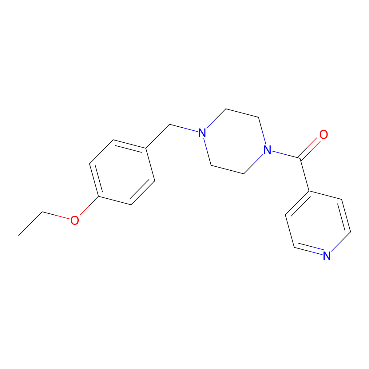 [4-[(4-Ethoxyphenyl)methyl]piperazin-1-yl]-pyridin-4-ylmethanone molecular structure, CAS 461427-22-5
