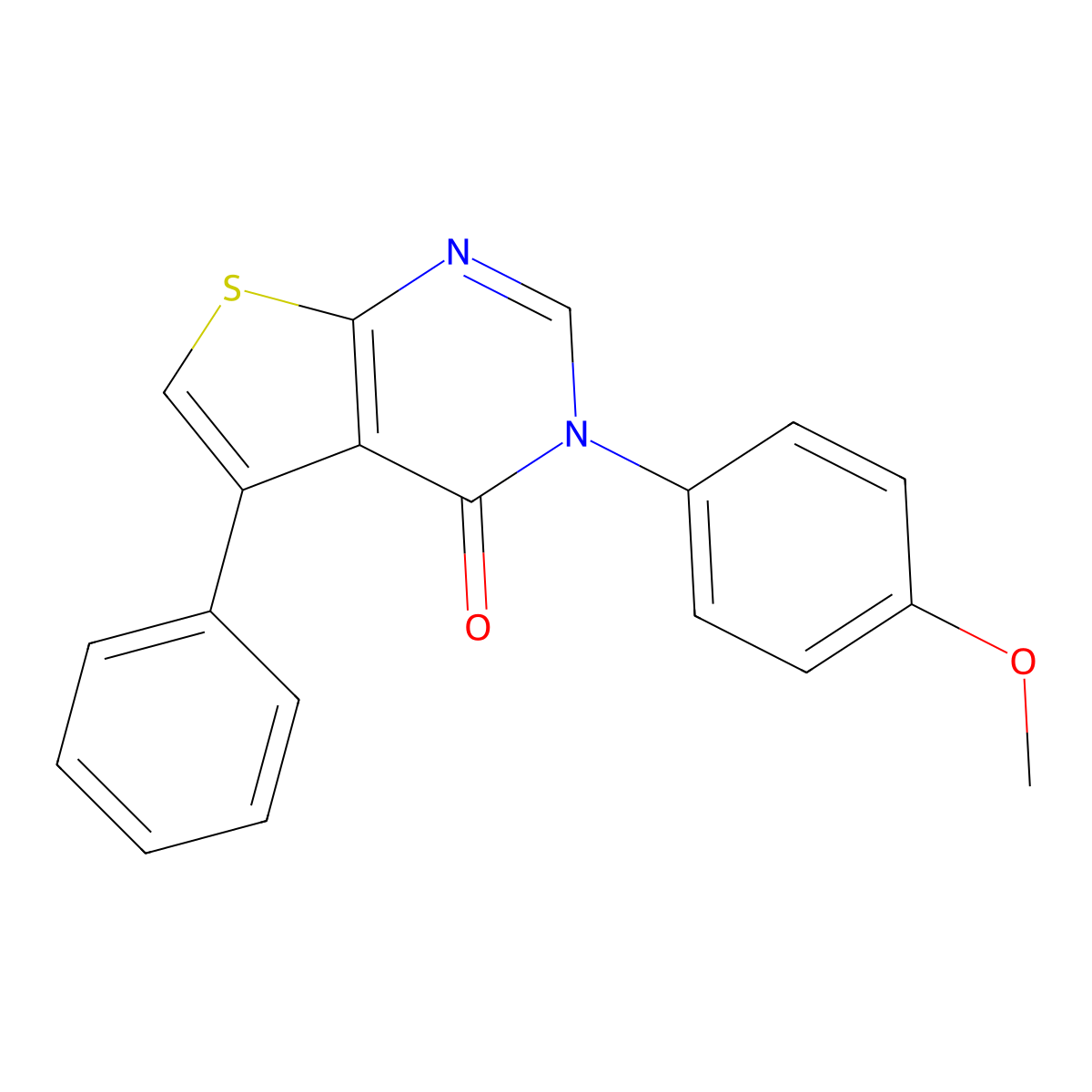 3-(4-Methoxyphenyl)-5-phenylthieno[2,3-d]pyrimidin-4-one molecular structure, CAS 461430-19-3