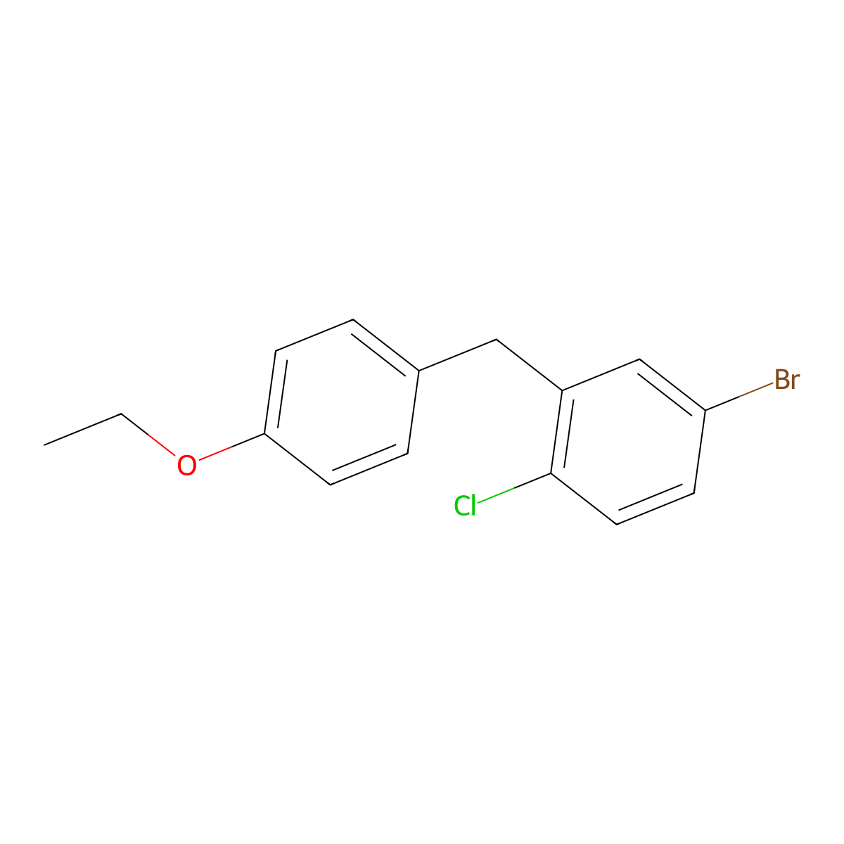 4-Bromo-1-chloro-2-(4-ethoxy-benzyl)-benzene molecular structure, CAS 461432-23-5