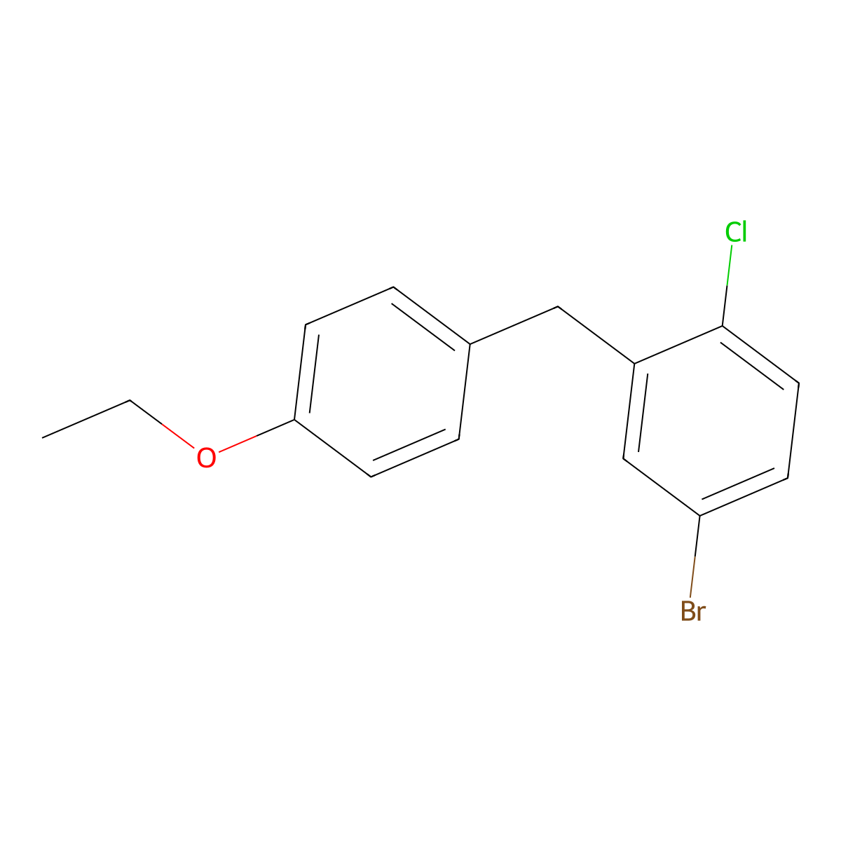 4-Bromo-1-chloro-2-(4-ethoxy-benzyl)-benzene molecular structure, CAS 461432-23-5