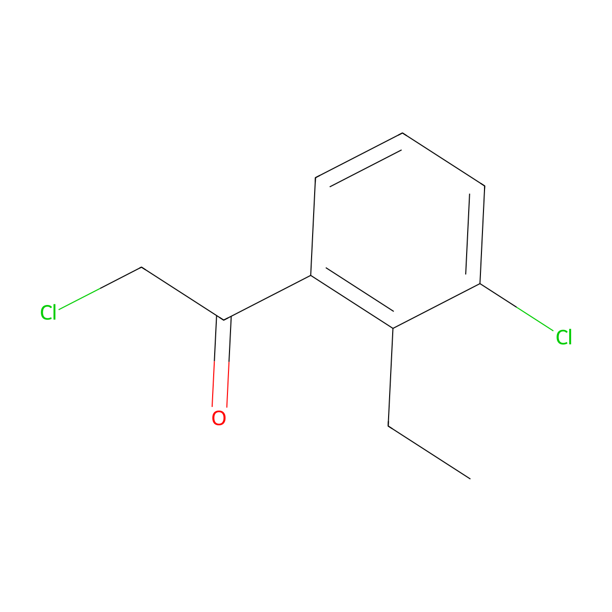 2-Chloro-1-(3-chloro-2-ethylphenyl)ethan-1-one molecular structure, CAS 461435-89-2