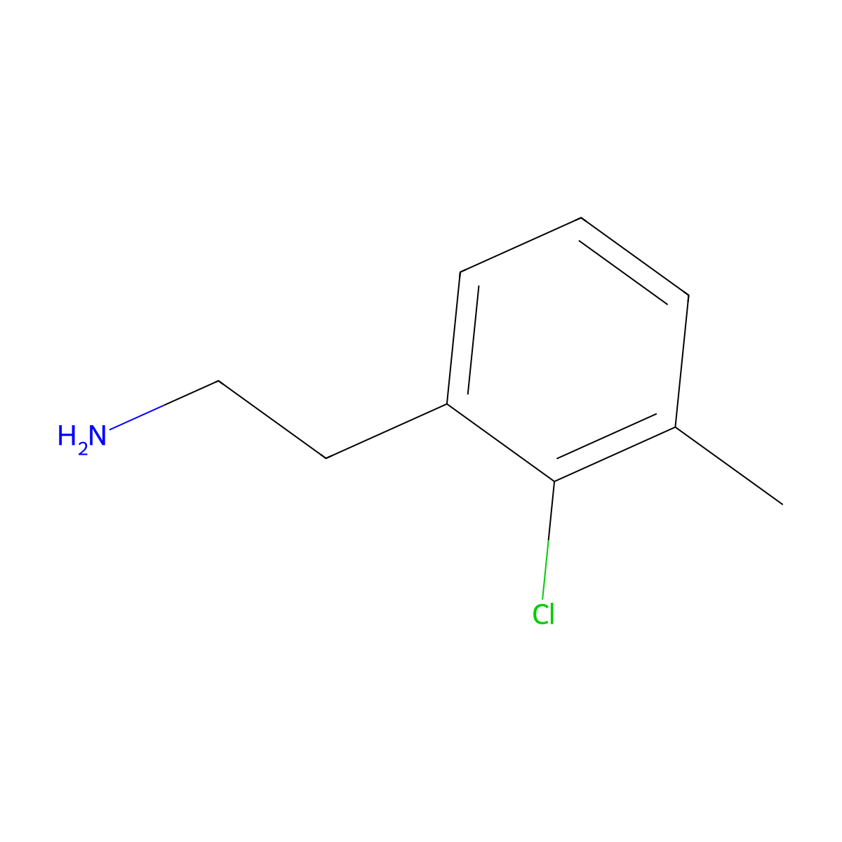 2-(2-Chloro-3-methylphenyl)ethan-1-amine molecular structure, CAS 461435-90-5