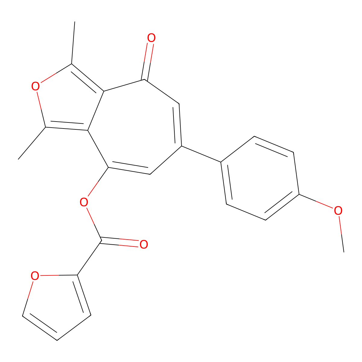 [6-(4-Methoxyphenyl)-1,3-dimethyl-8-oxocyclohepta[c]furan-4-yl] furan-2-carboxylate molecular structure, CAS 461436-50-0