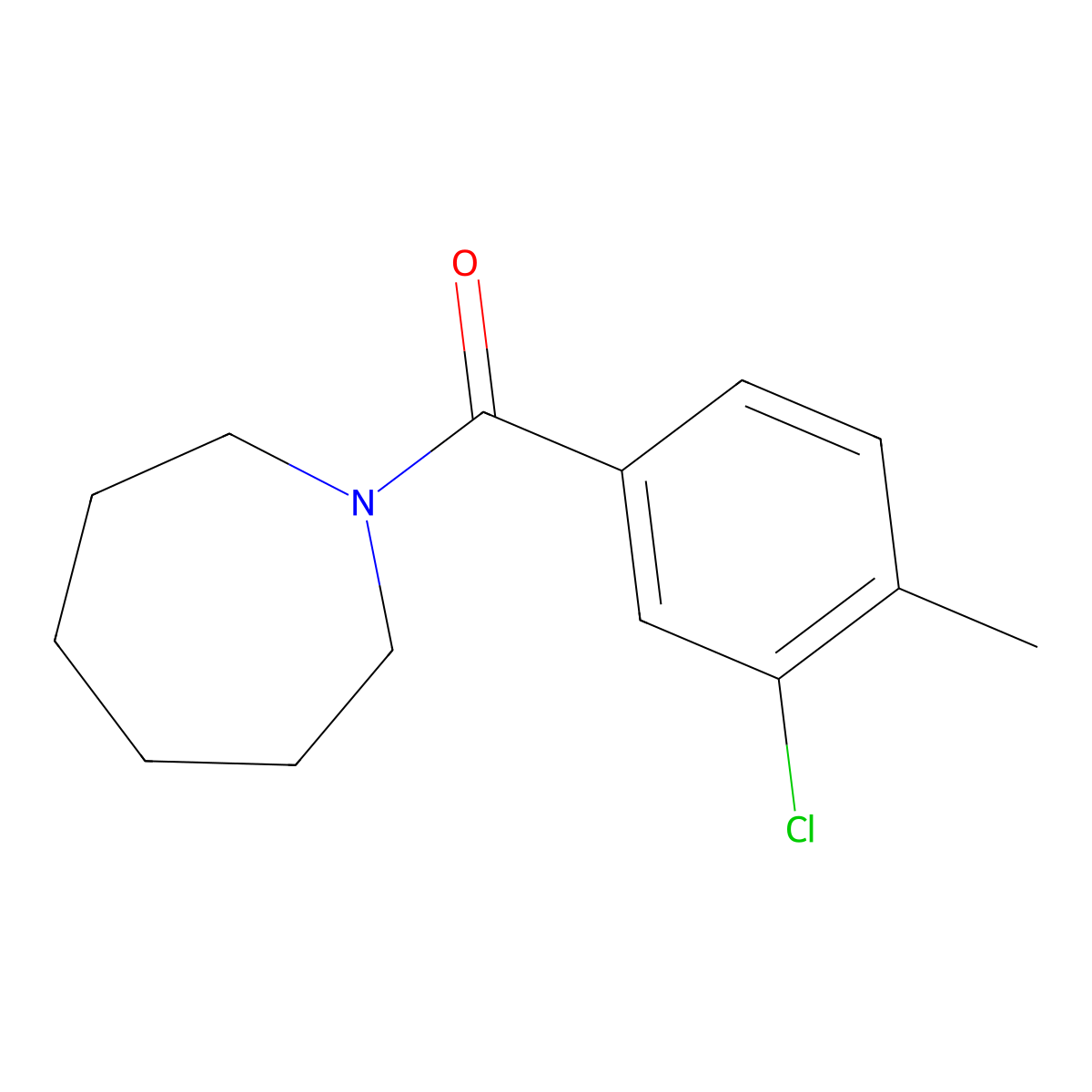 Azepan-1-yl(3-chloro-4-methylphenyl)methanone molecular structure, CAS 461436-51-1