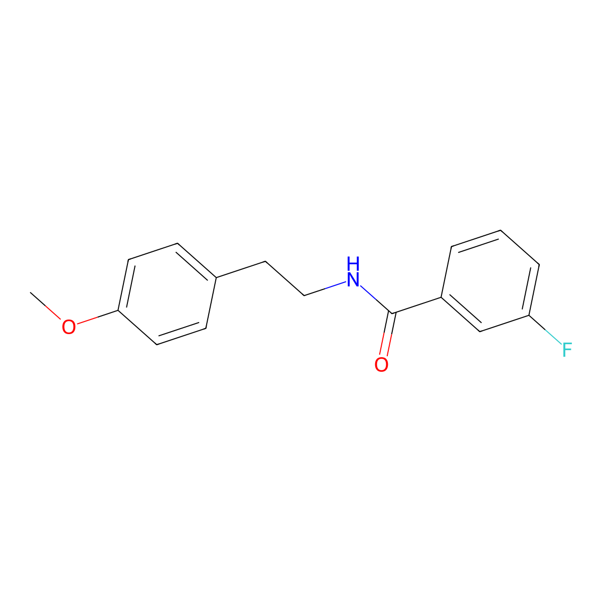 3-fluoro-N-[2-(4-methoxyphenyl)ethyl]benzamide molecular structure, CAS 461436-52-2
