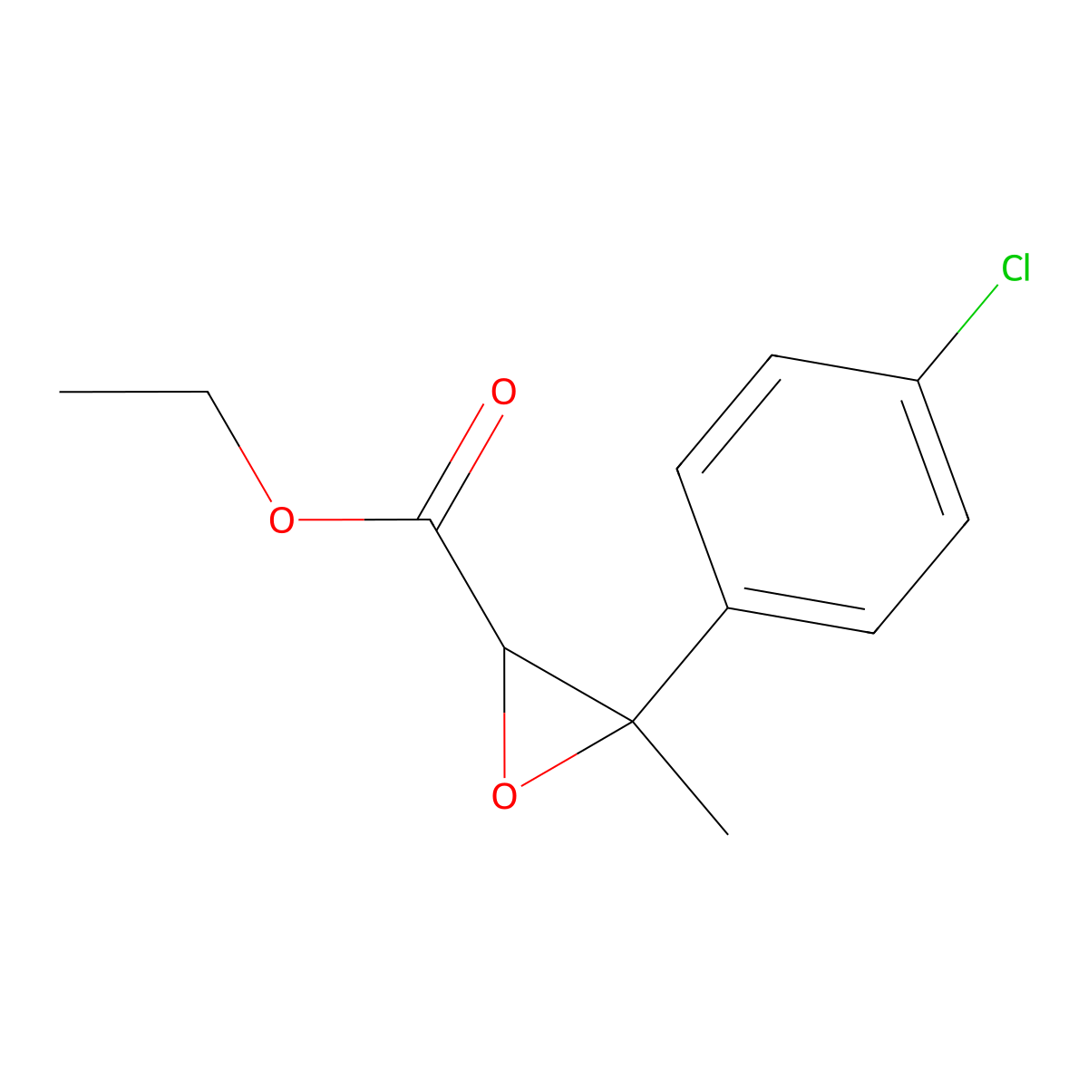Ethyl 3-(4-chlorophenyl)-3-methyloxirane-2-carboxylate molecular structure, CAS 461437-55-8