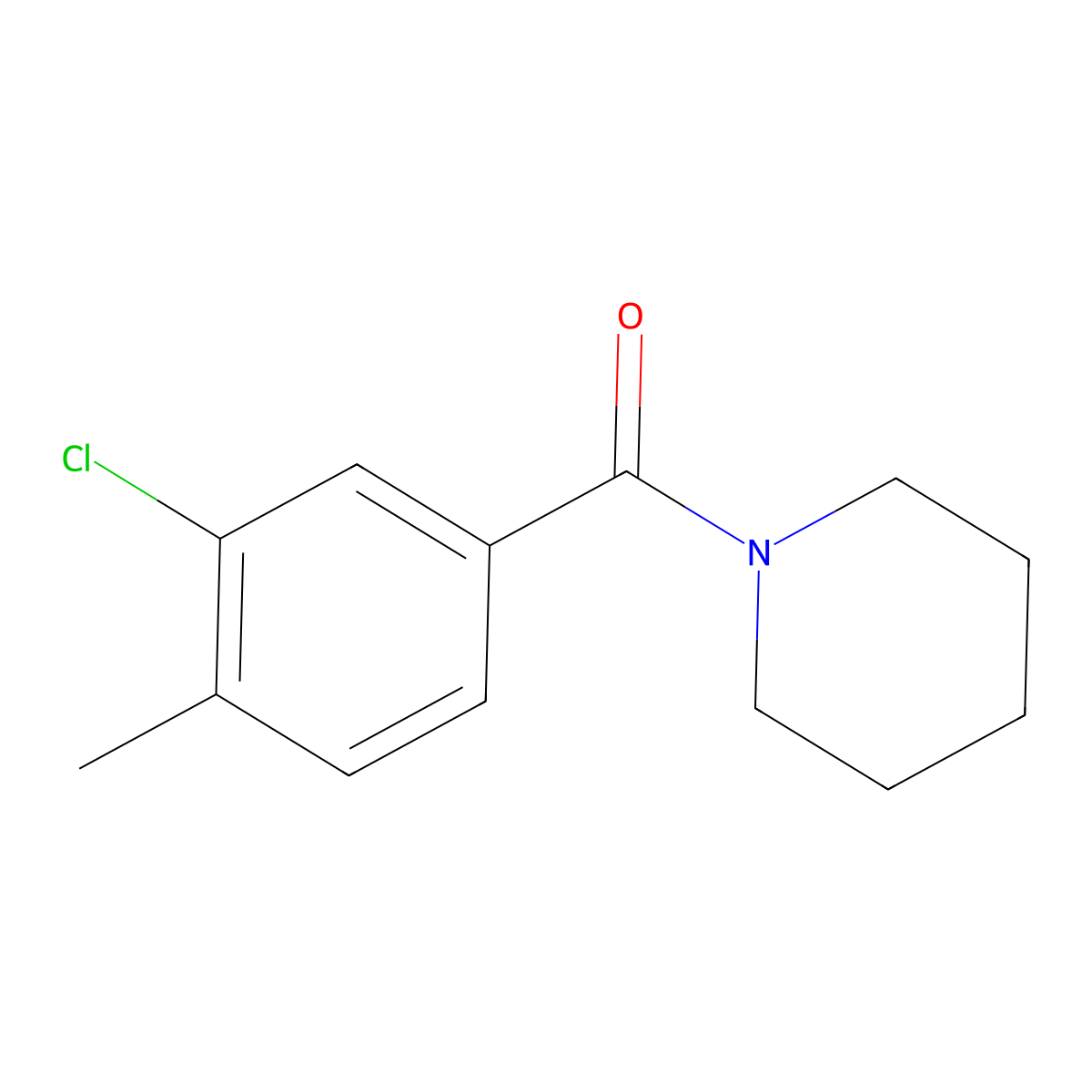 (3-Chloro-4-methylphenyl)-piperidin-1-ylmethanone molecular structure, CAS 461438-24-4