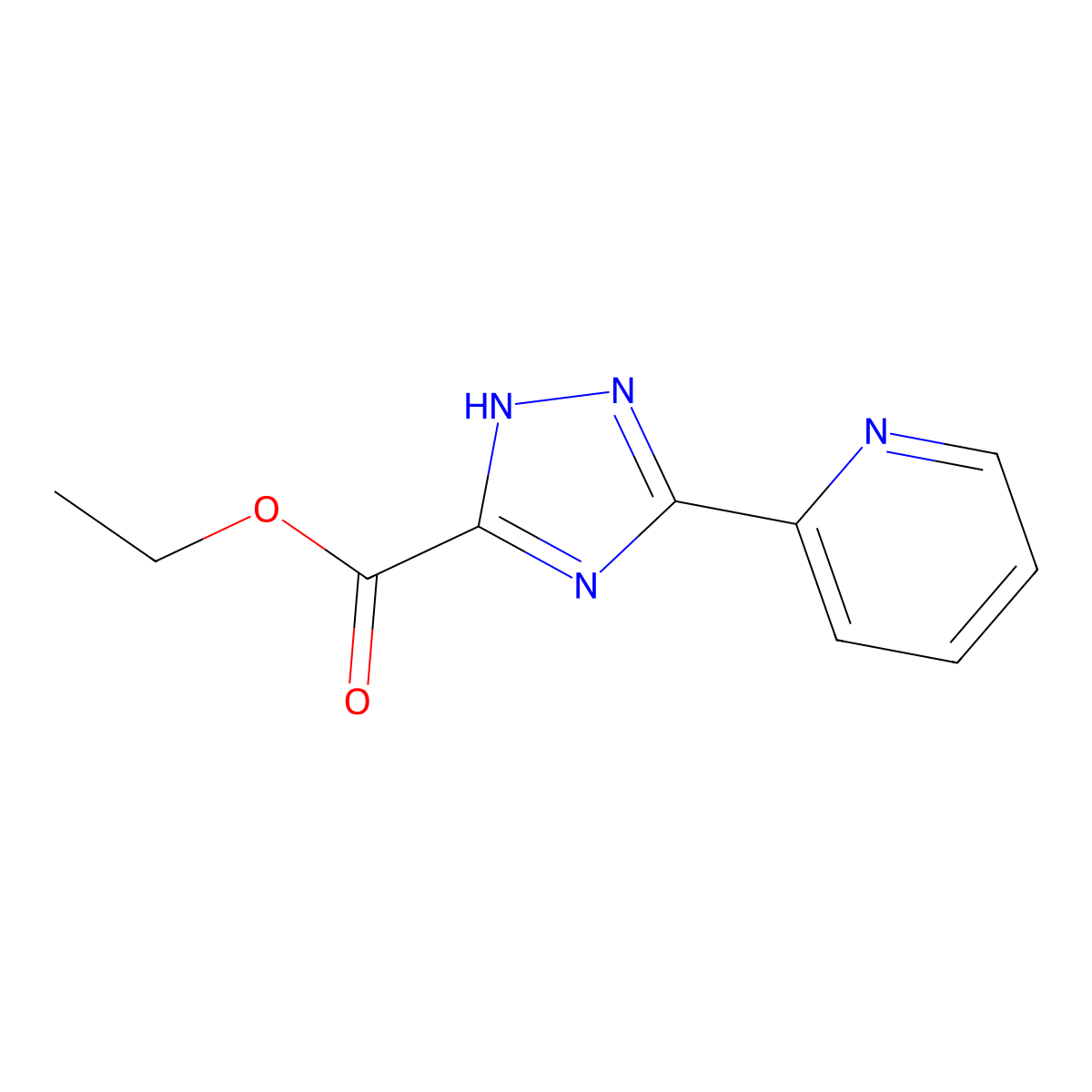 Ethyl 5-(Pyridin-2-Yl)-1H-1,2,4-Triazole-3-Carboxylate molecular structure, CAS 461445-21-6