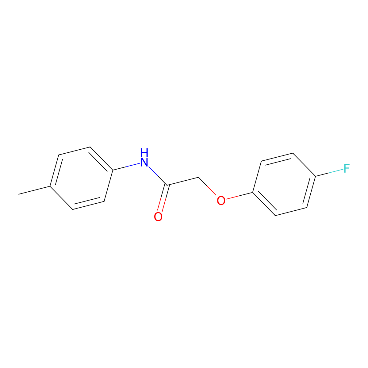 2-(4-fluorophenoxy)-N-(4-methylphenyl)acetamide molecular structure, CAS 461446-41-3