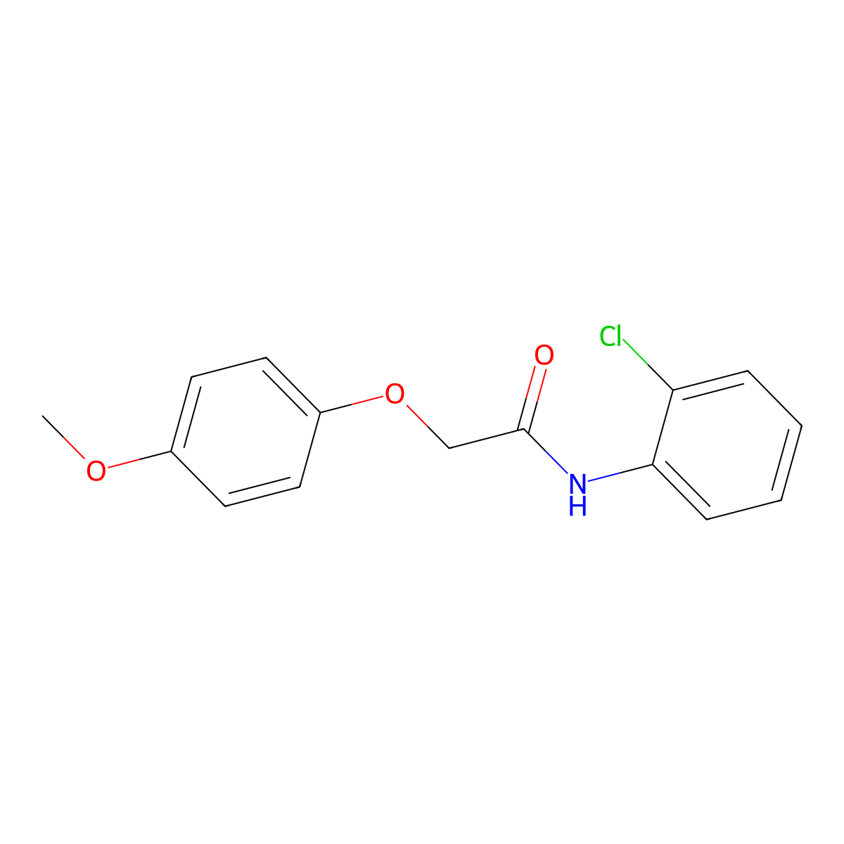 N-(2-Chlorophenyl)-2-(4-methoxyphenoxy)acetamide molecular structure, CAS 461448-59-9