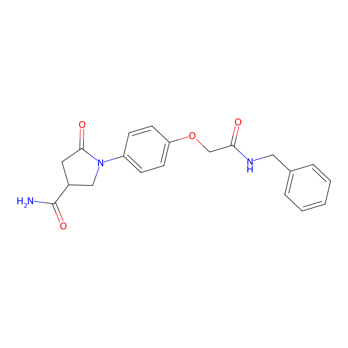 1-[4-[2-(Benzylamino)-2-oxoethoxy]phenyl]-5-oxopyrrolidine-3-carboxamide molecular structure, CAS 461449-42-3