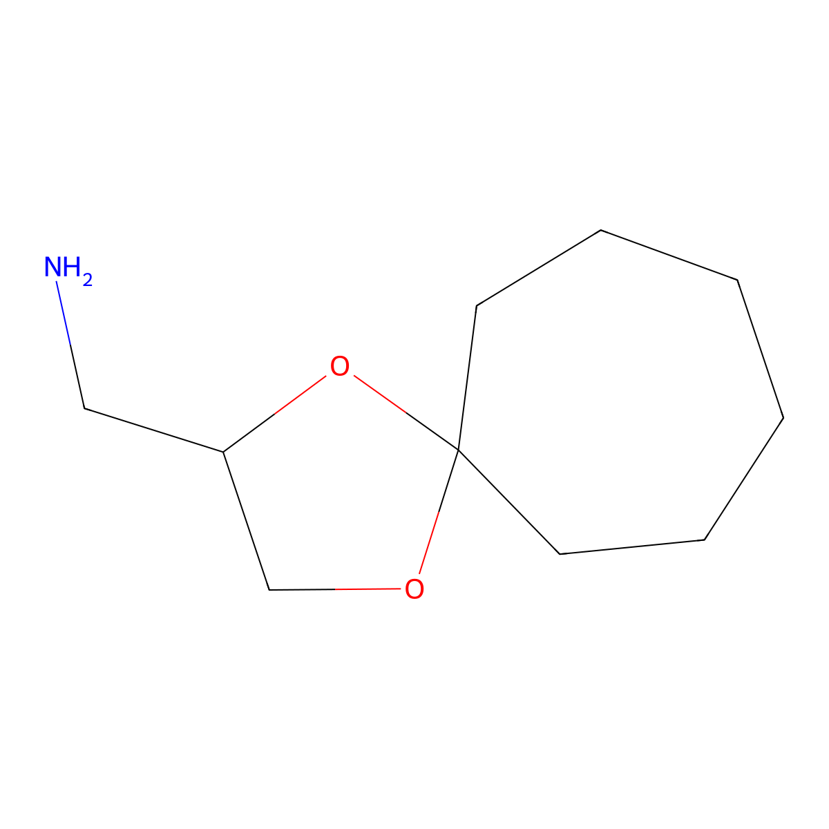 1,4-Dioxaspiro[4.6]undecan-2-ylmethanamine molecular structure, CAS 46145-57-7