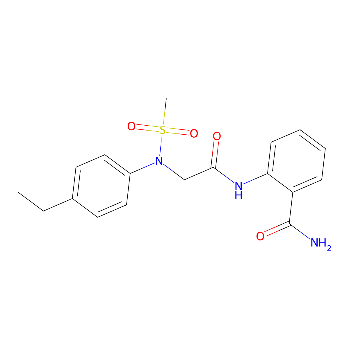 2-[[2-(4-ethyl-N-methylsulfonylanilino)acetyl]amino]benzamide molecular structure, CAS 461450-55-5