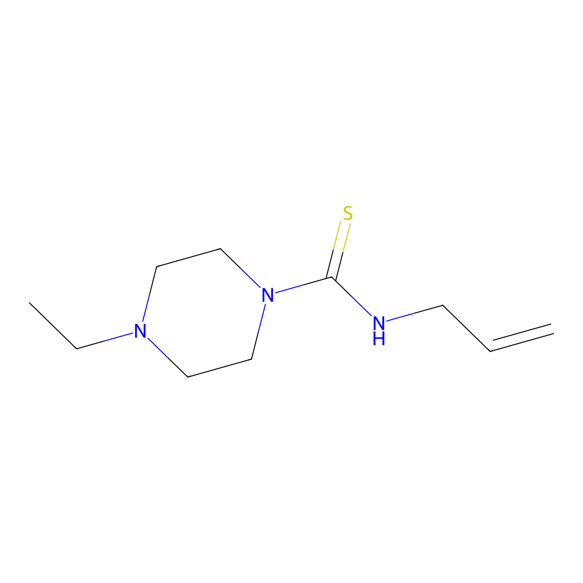 1-Piperazinecarbothioamide, 4-ethyl-N-2-propenyl- molecular structure, CAS 461456-76-8
