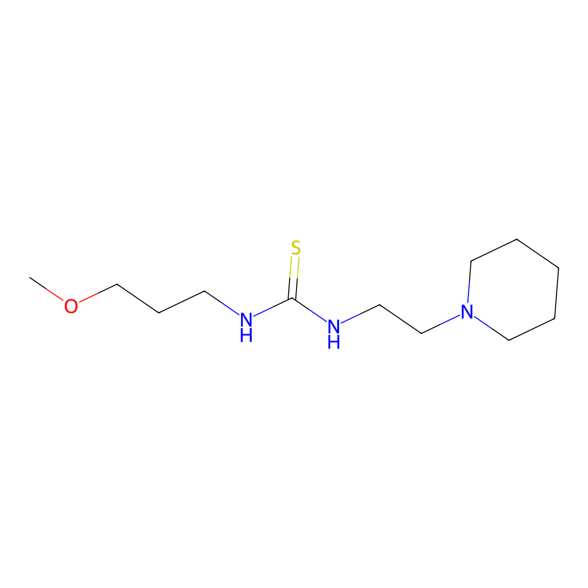 1-(3-Methoxypropyl)-3-(2-piperidin-1-ylethyl)thiourea molecular structure, CAS 461459-34-7