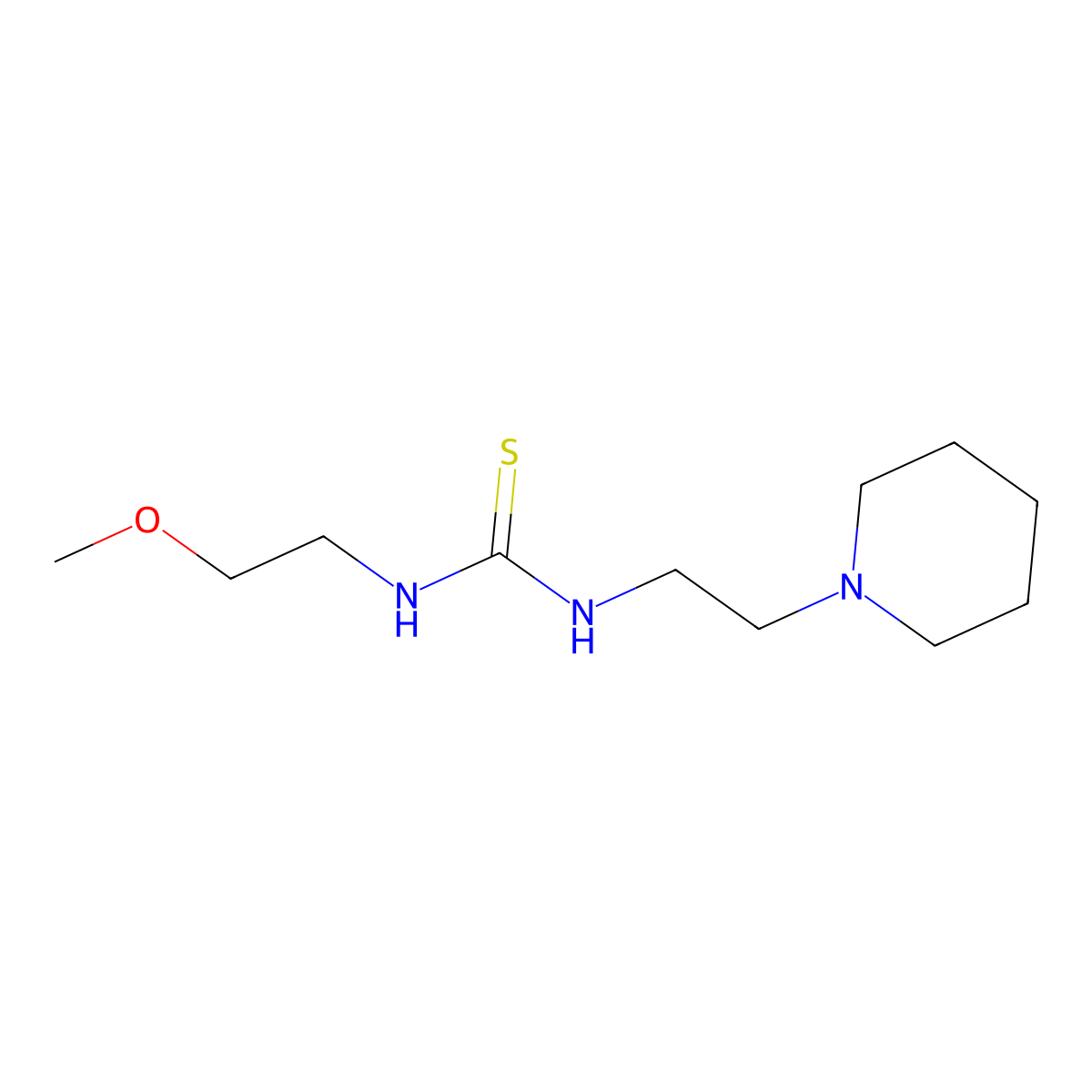 1-(2-Methoxyethyl)-3-(2-piperidin-1-ylethyl)thiourea molecular structure, CAS 461459-36-9