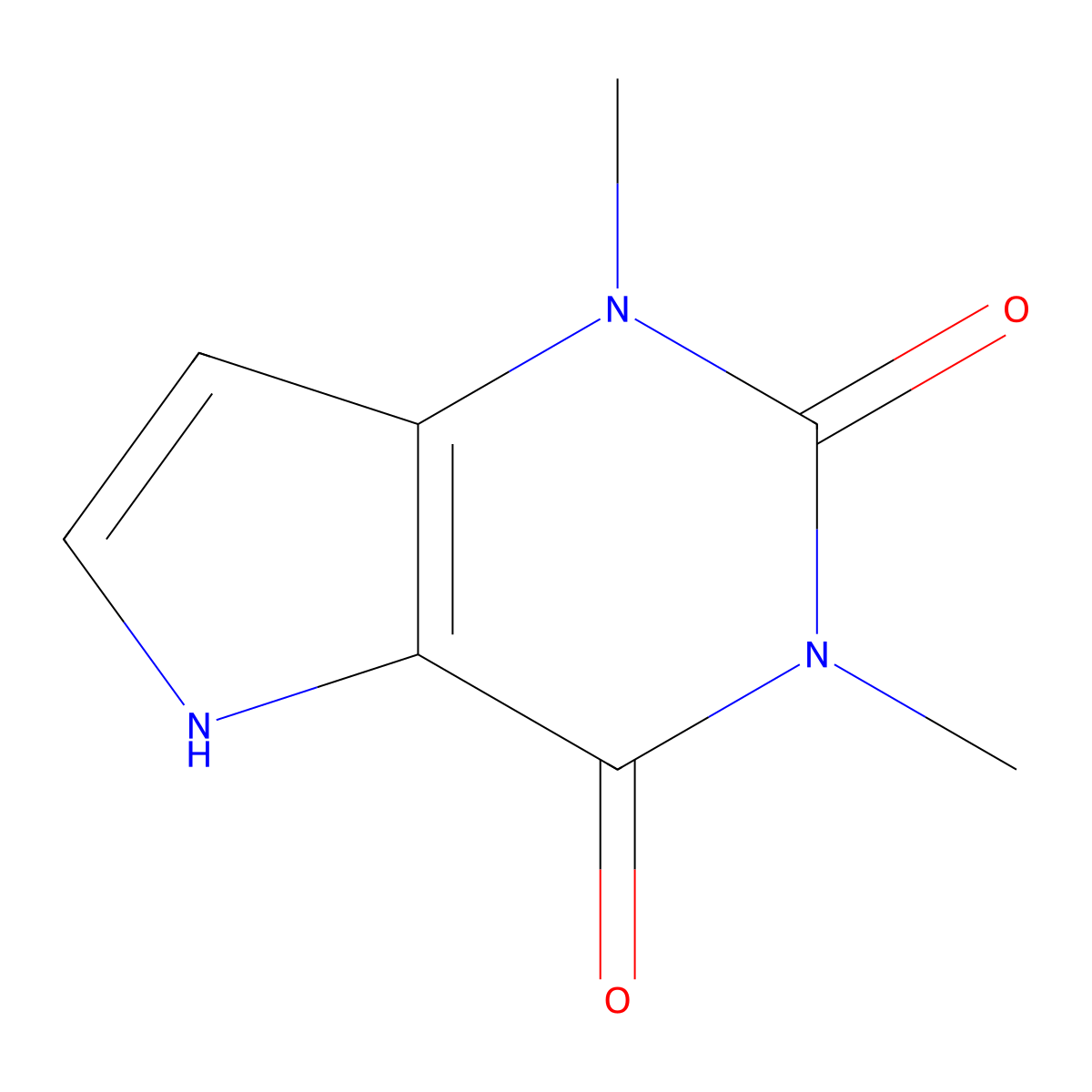 1H-Pyrrolo(3,2-d)pyrimidine-2,4(3H,5H)-dione, 1,3-dimethyl- molecular structure, CAS 46155-89-9